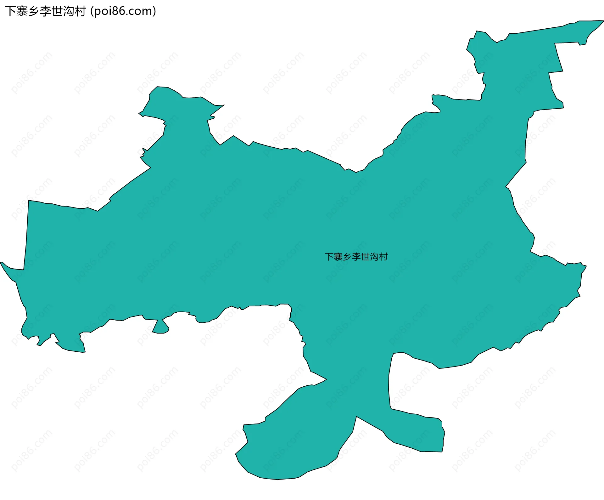 下寨乡李世沟村边界地图