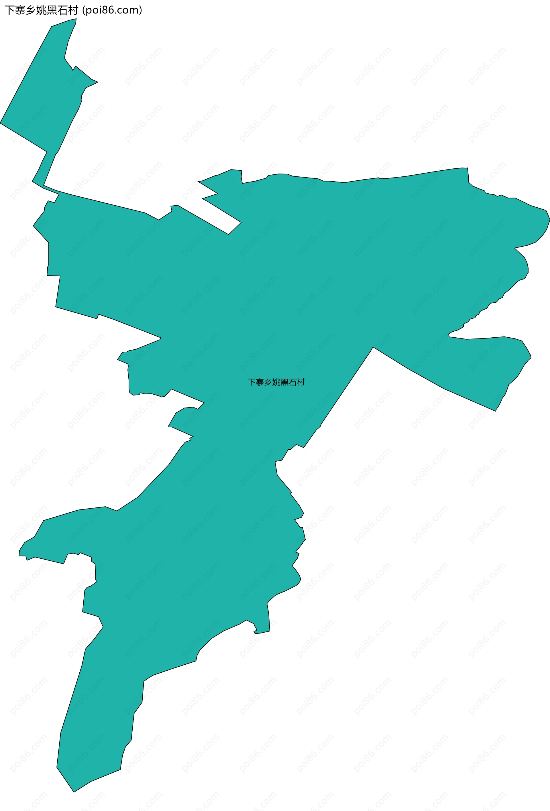 下寨乡姚黑石村边界地图