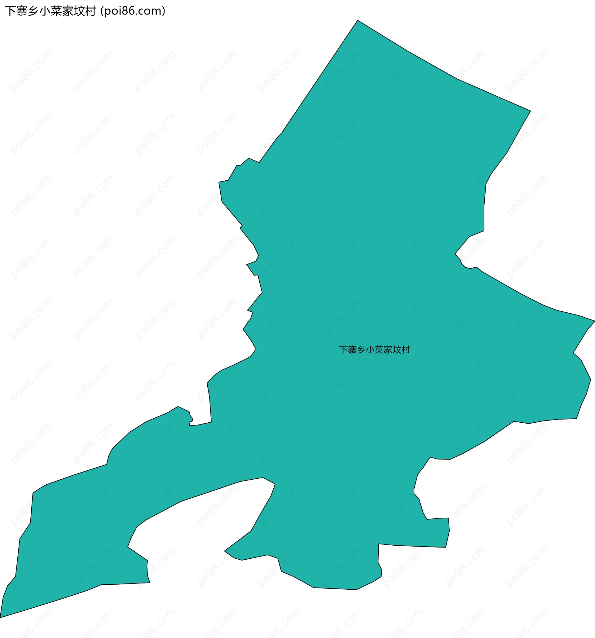 下寨乡小菜家坟村边界地图