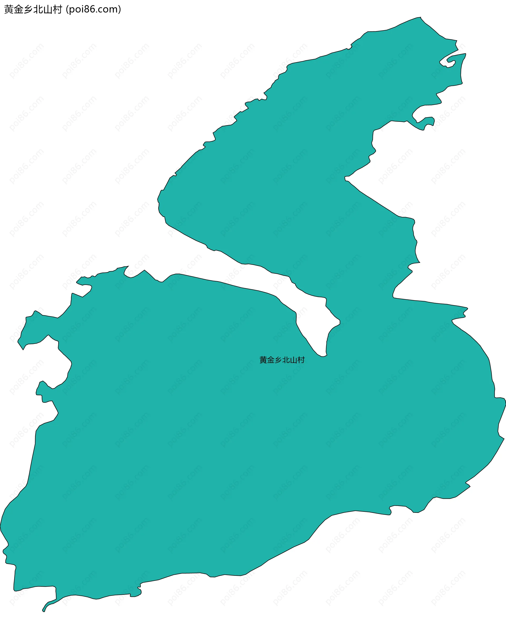 黄金乡北山村边界地图