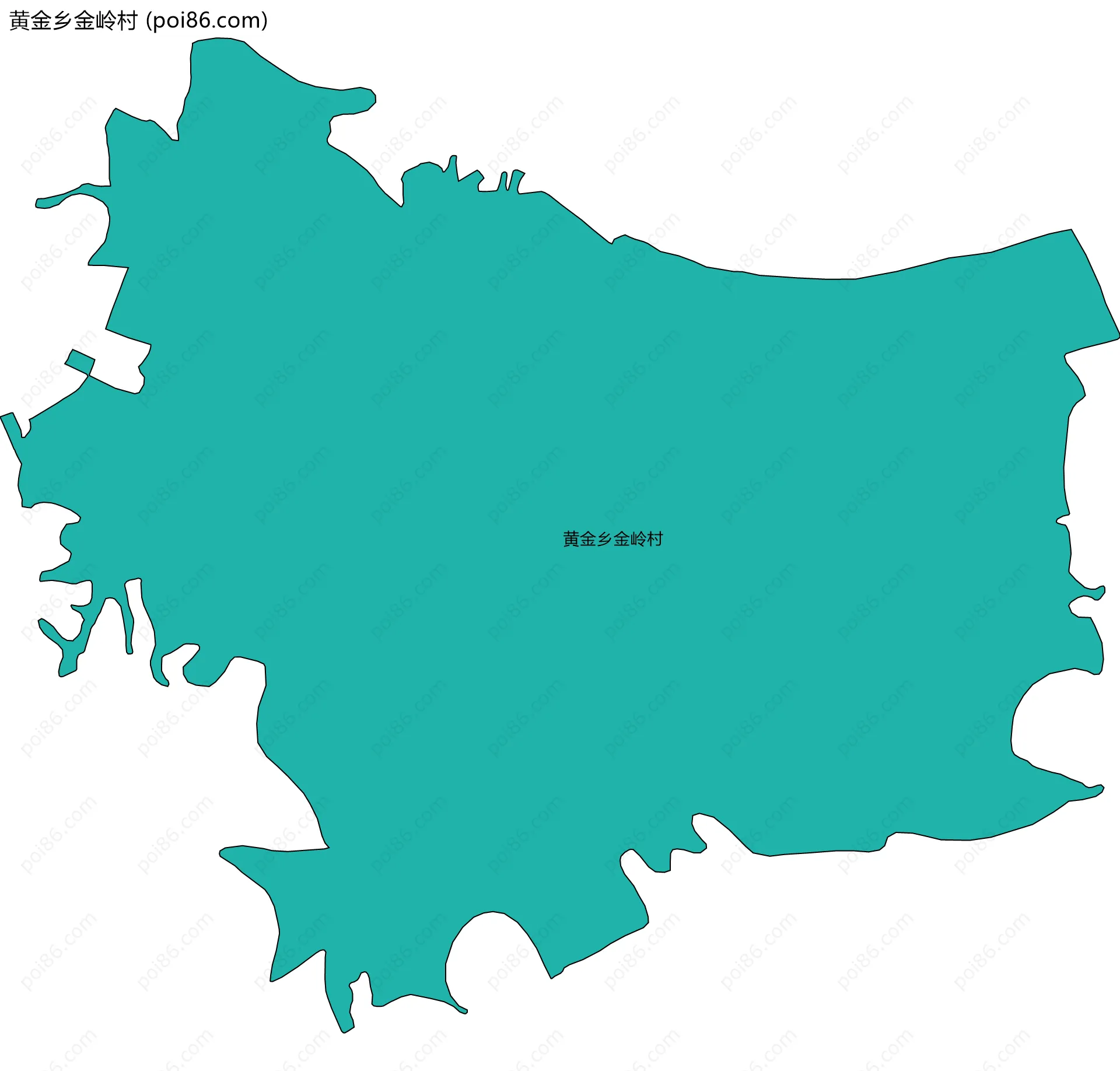黄金乡金岭村边界地图