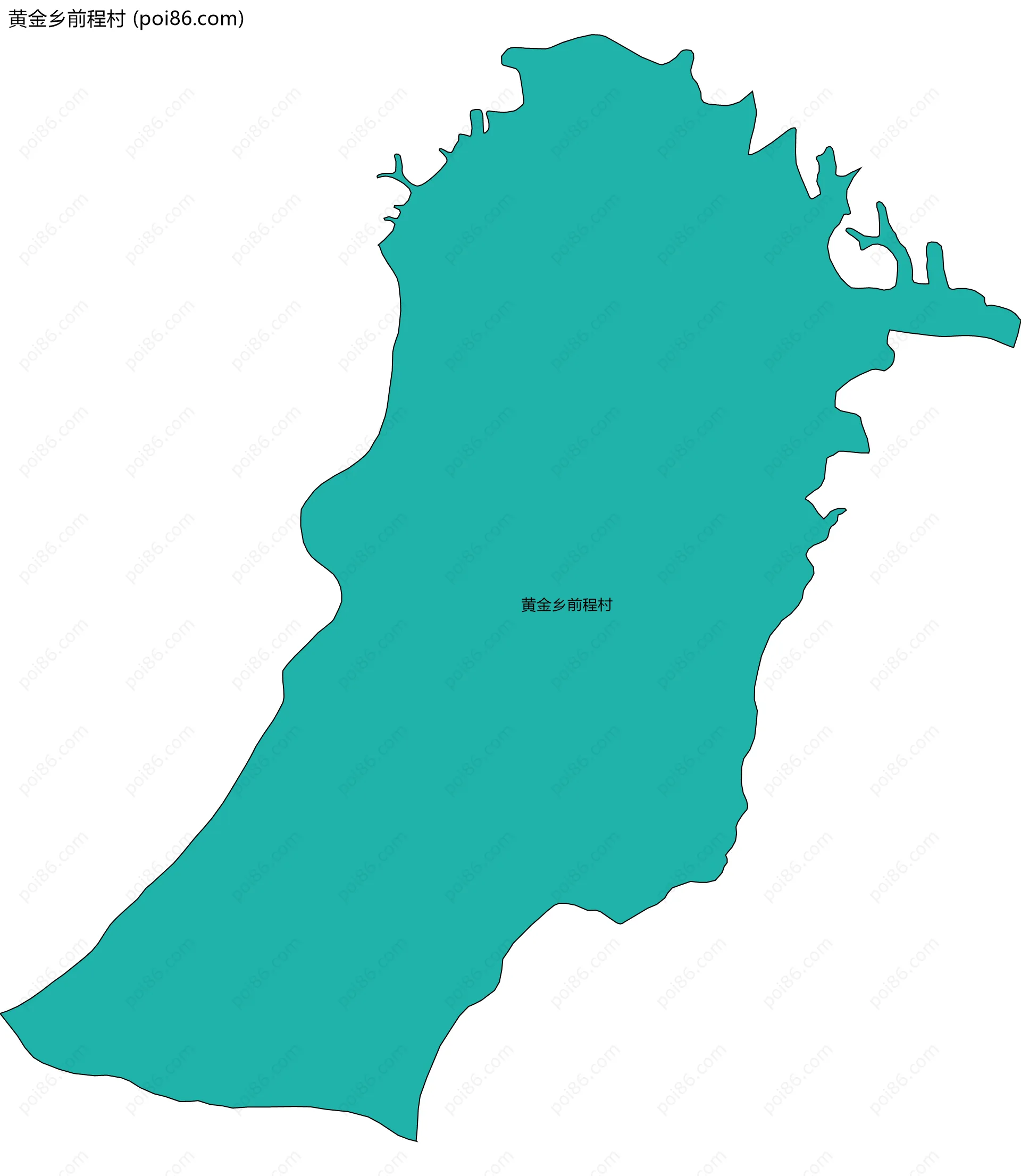黄金乡前程村边界地图