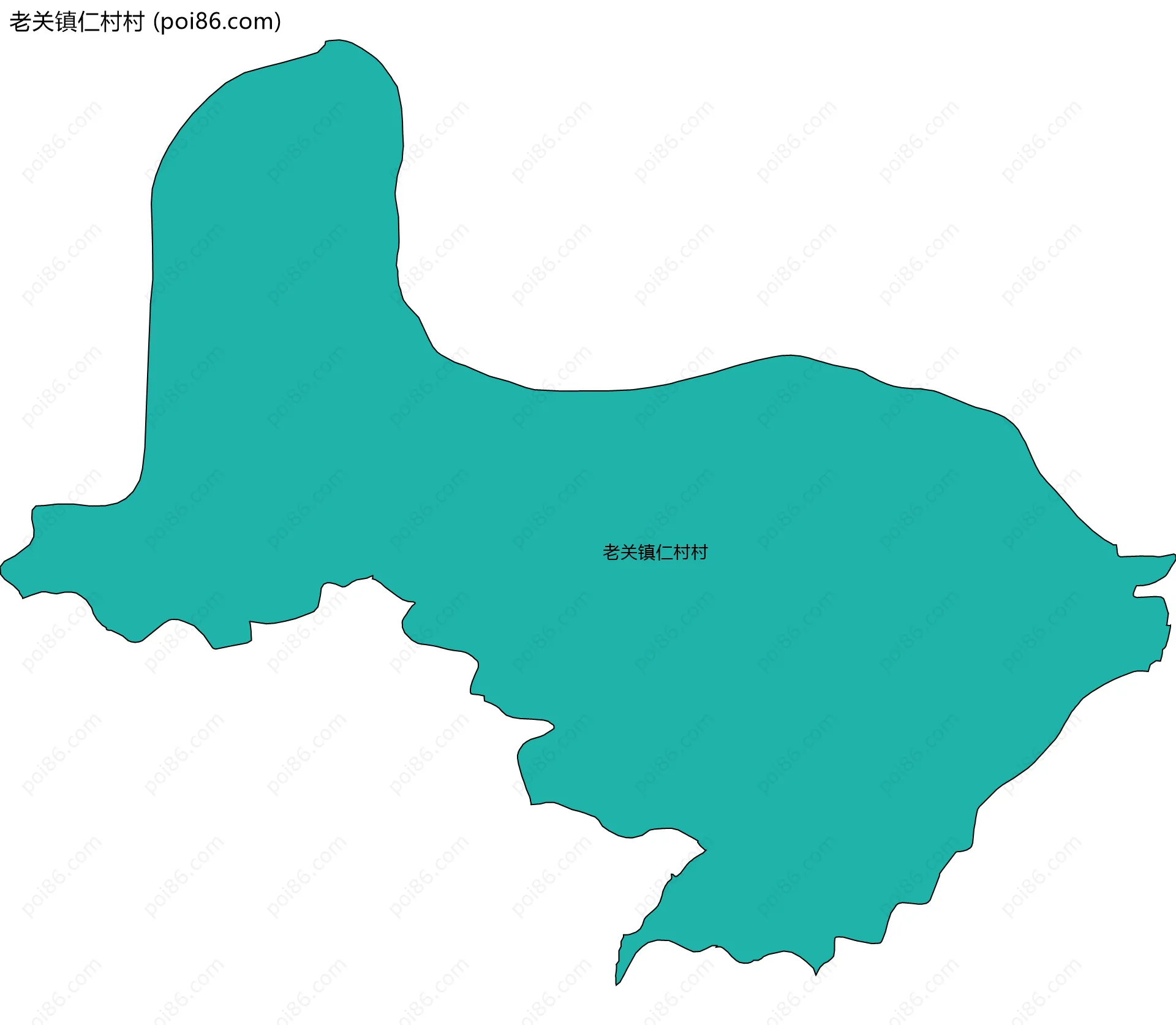 老关镇仁村村边界地图