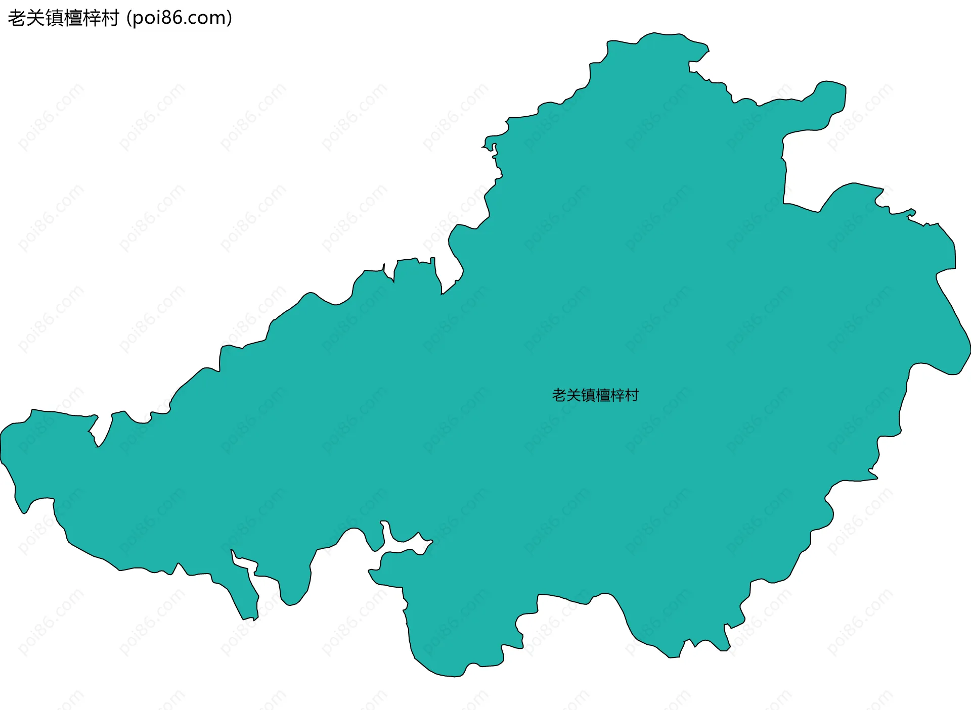 老关镇檀梓村边界地图