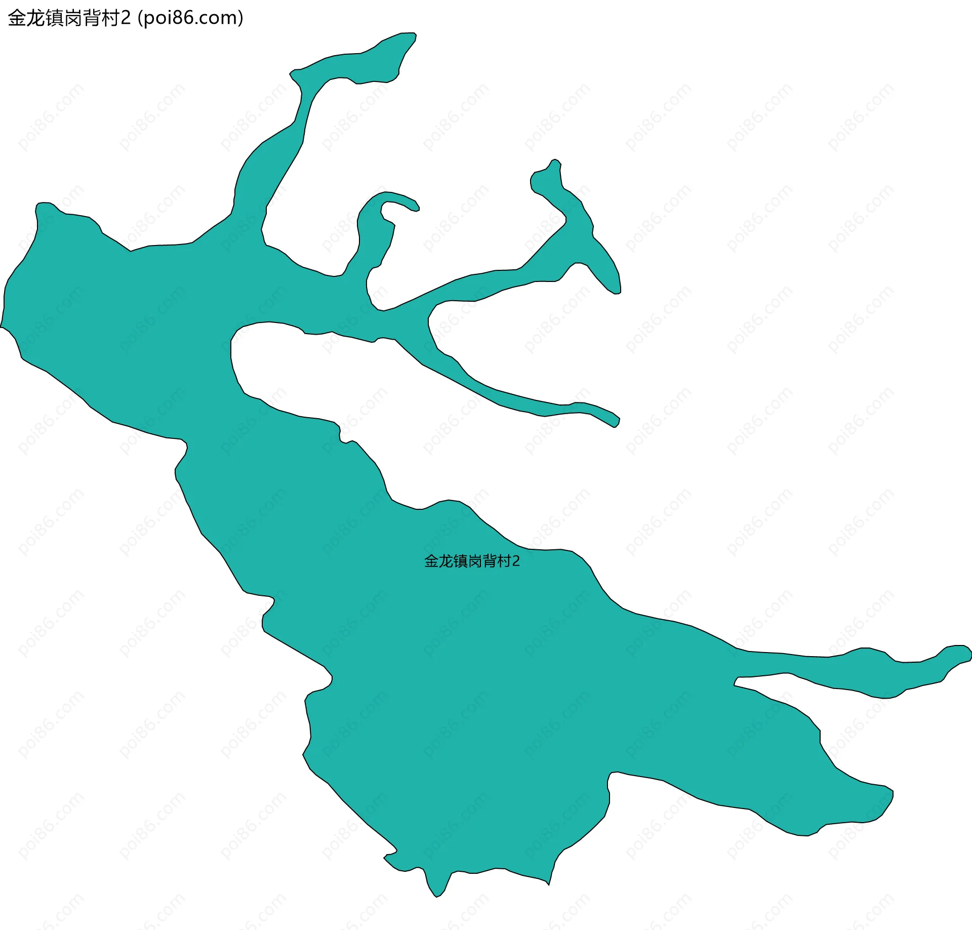 金龙镇岗背村2边界地图