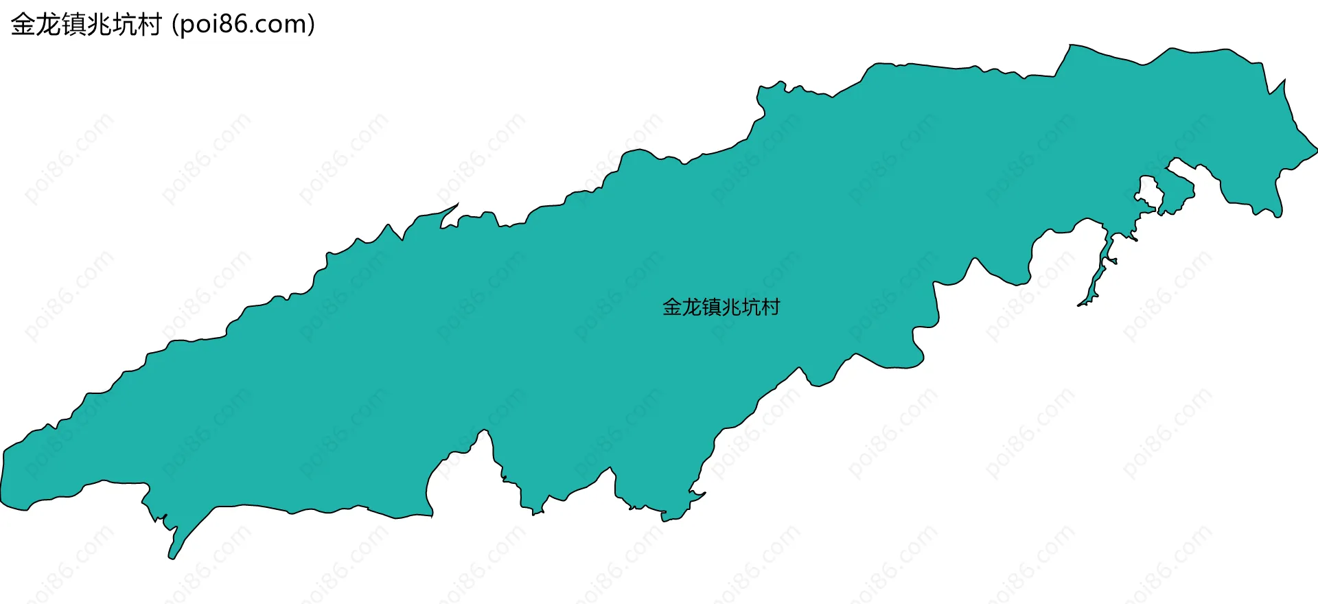 金龙镇兆坑村边界地图