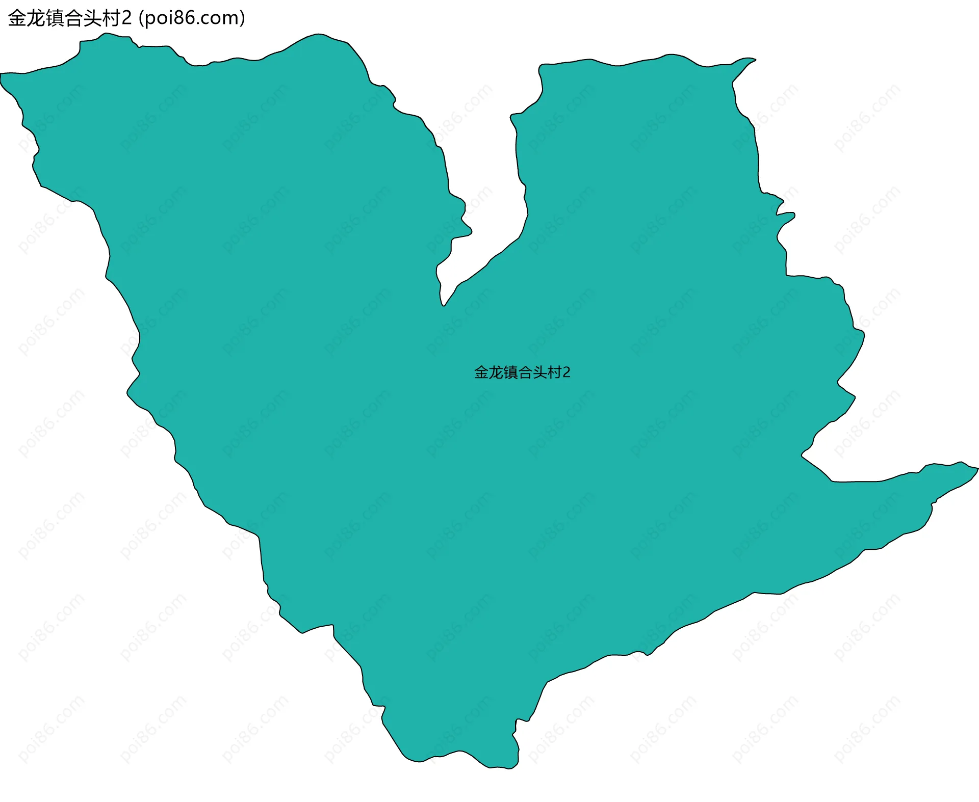 金龙镇合头村2边界地图