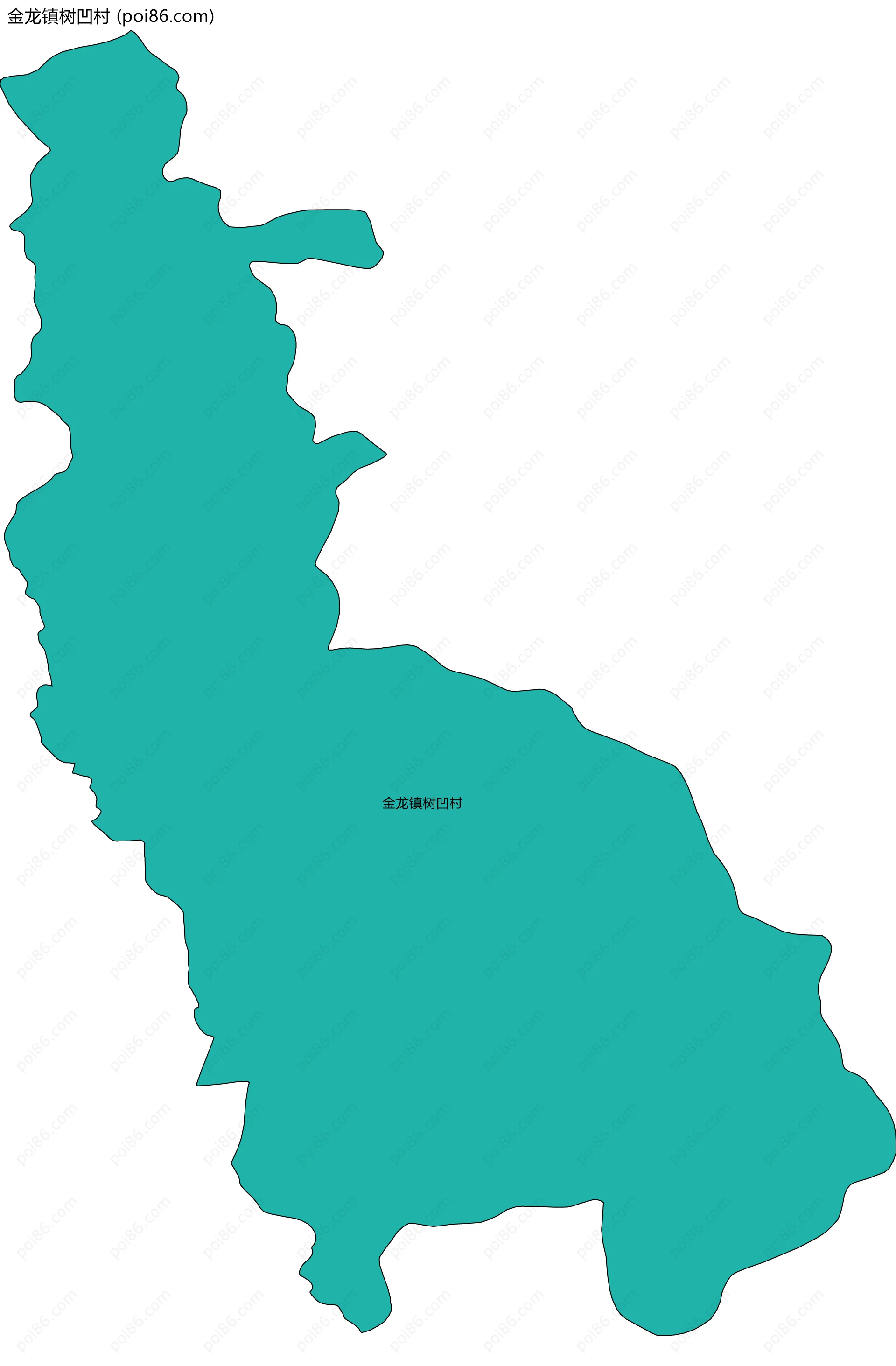 金龙镇树凹村边界地图