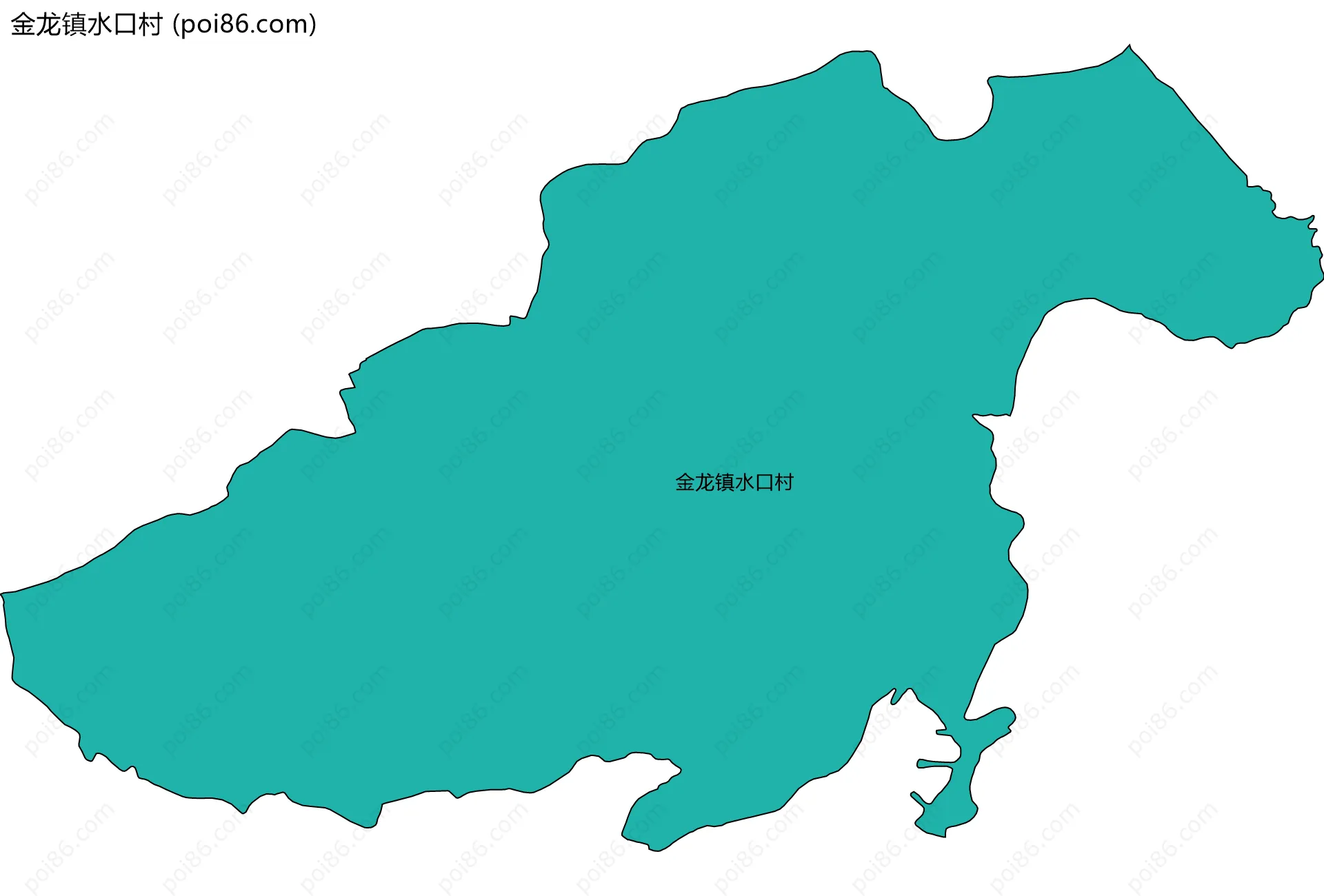 金龙镇水口村边界地图