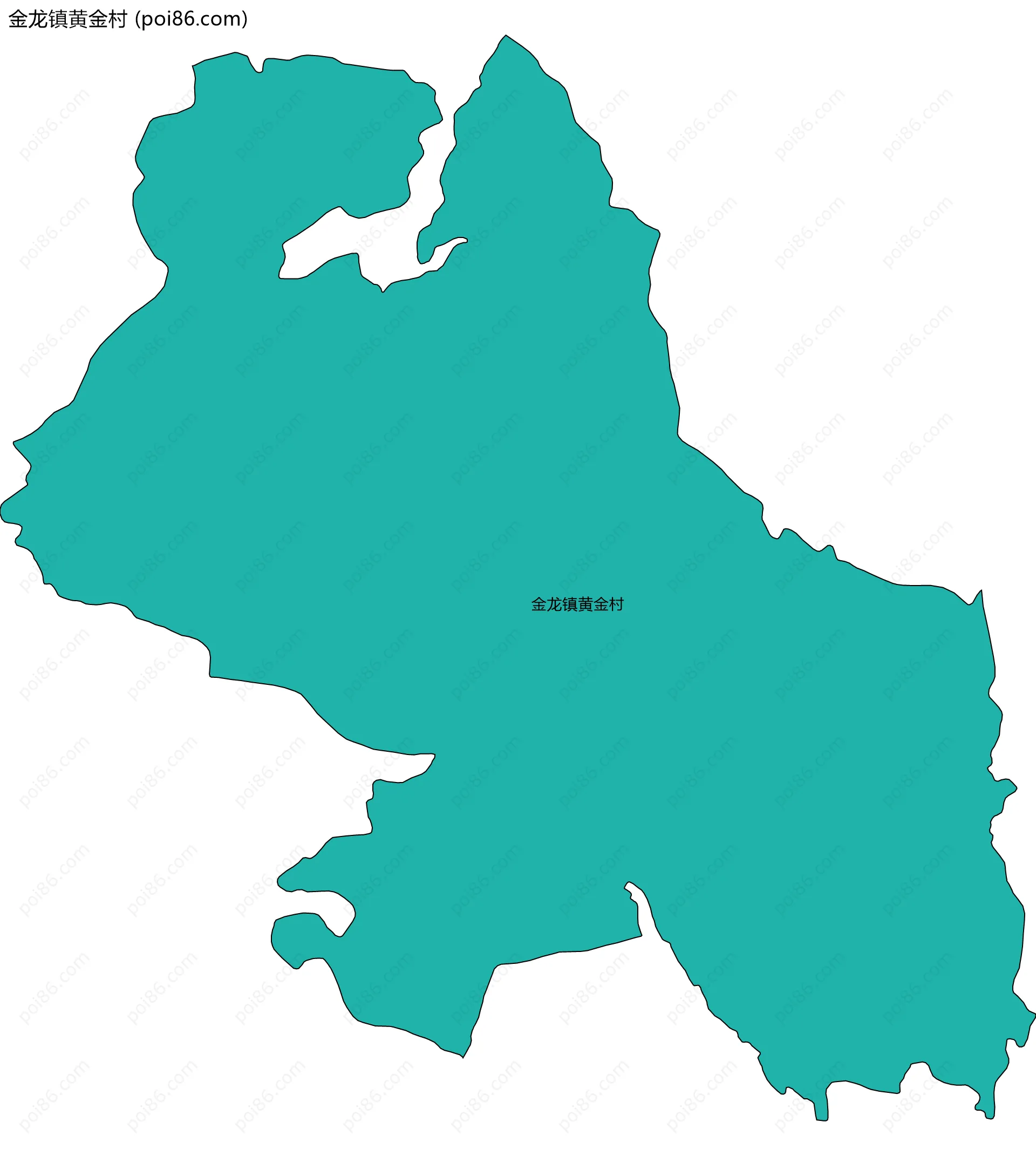 金龙镇黄金村边界地图