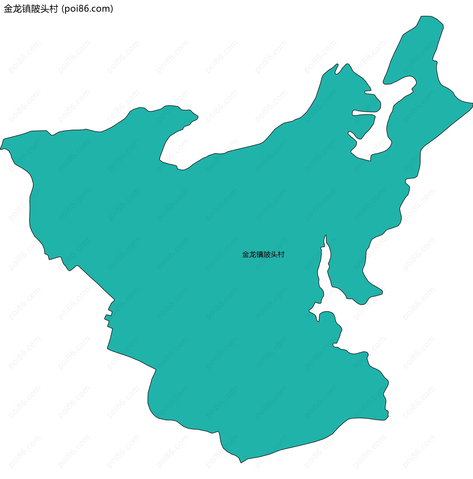 金龙镇陂头村边界地图