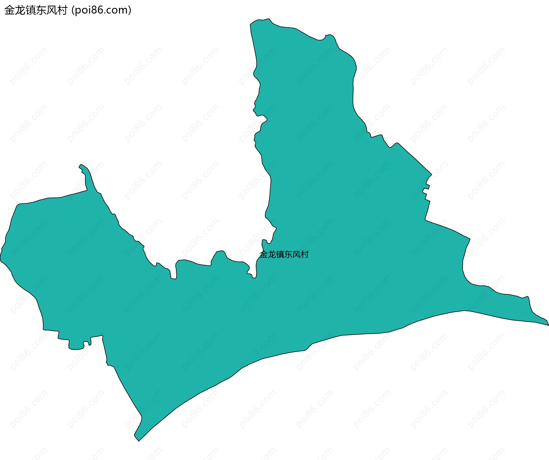 金龙镇东风村边界地图
