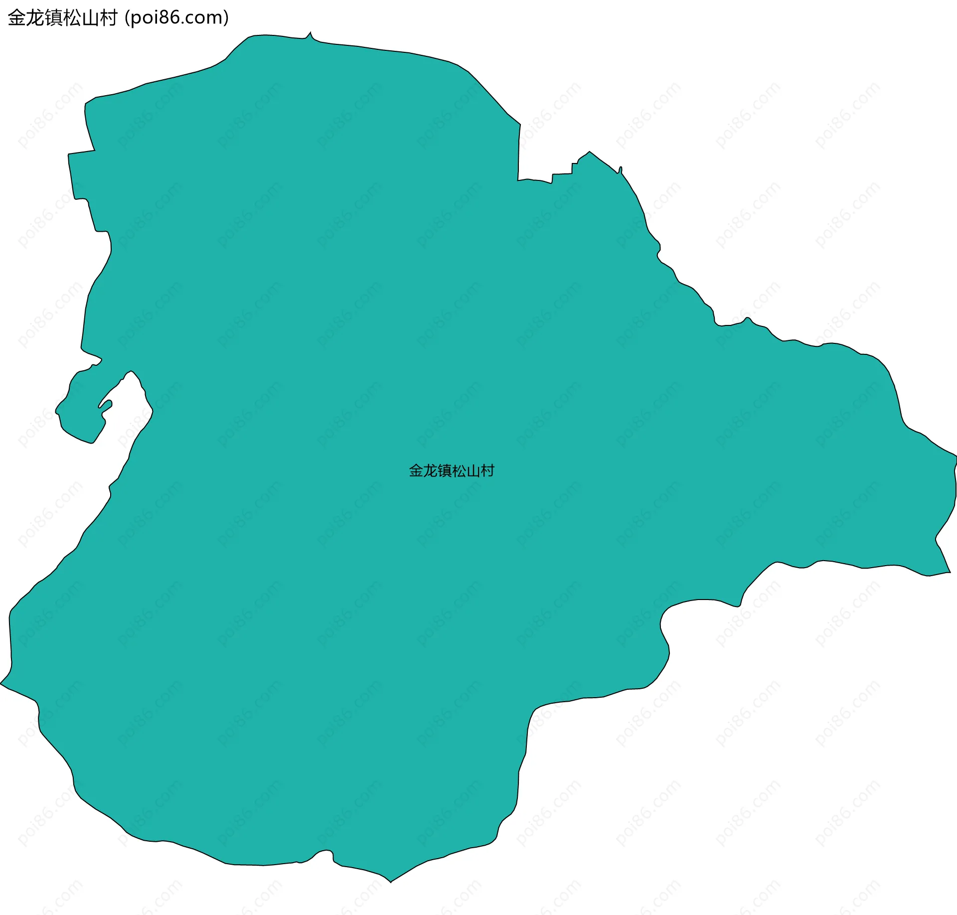 金龙镇松山村边界地图