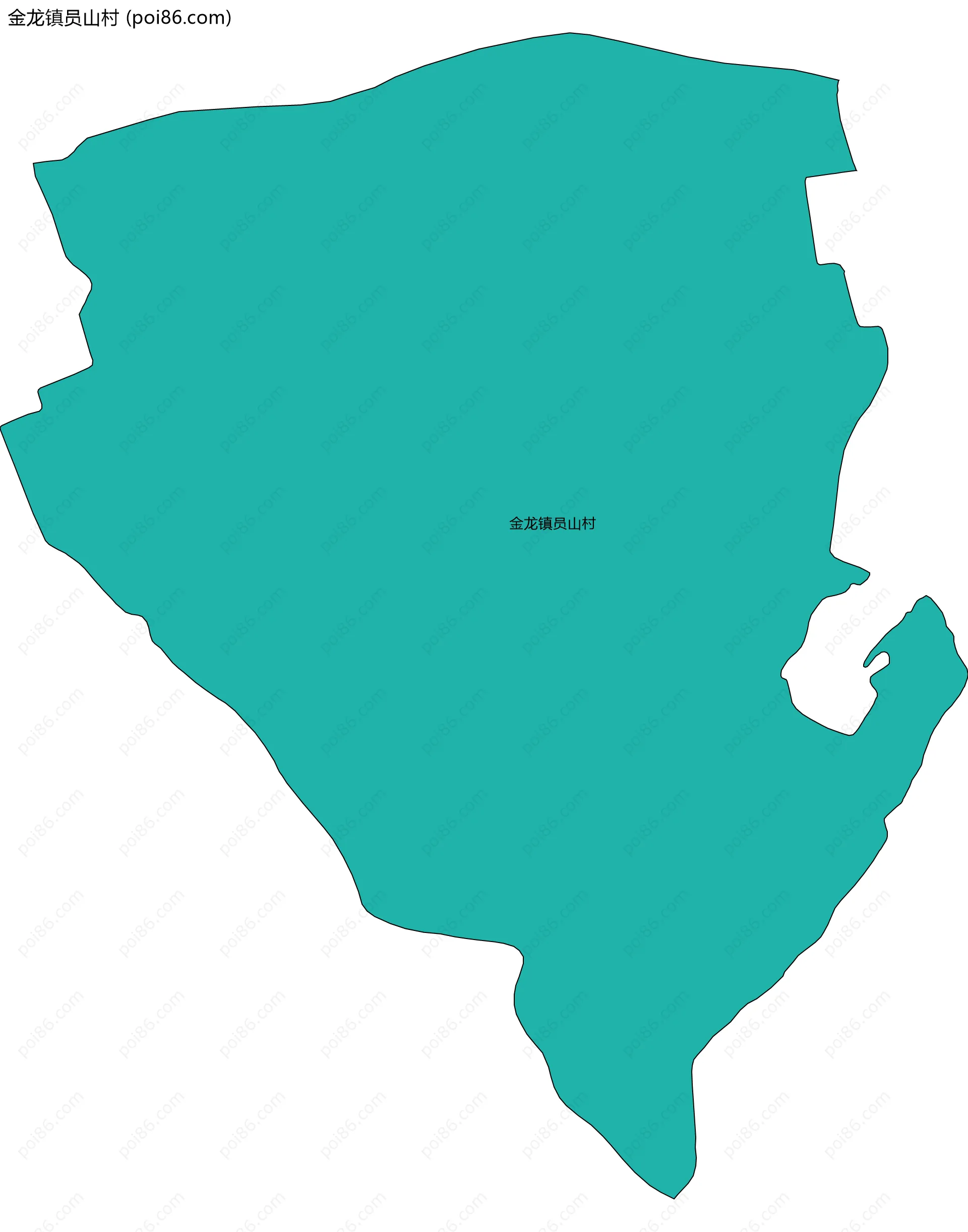 金龙镇员山村边界地图