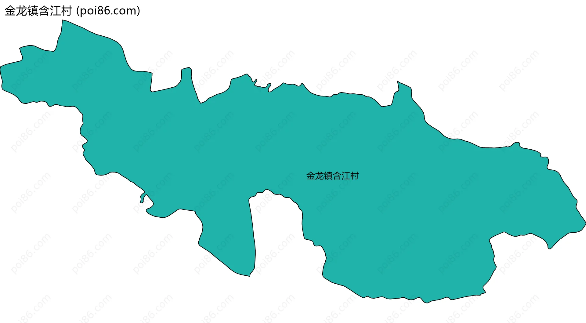 金龙镇含江村边界地图