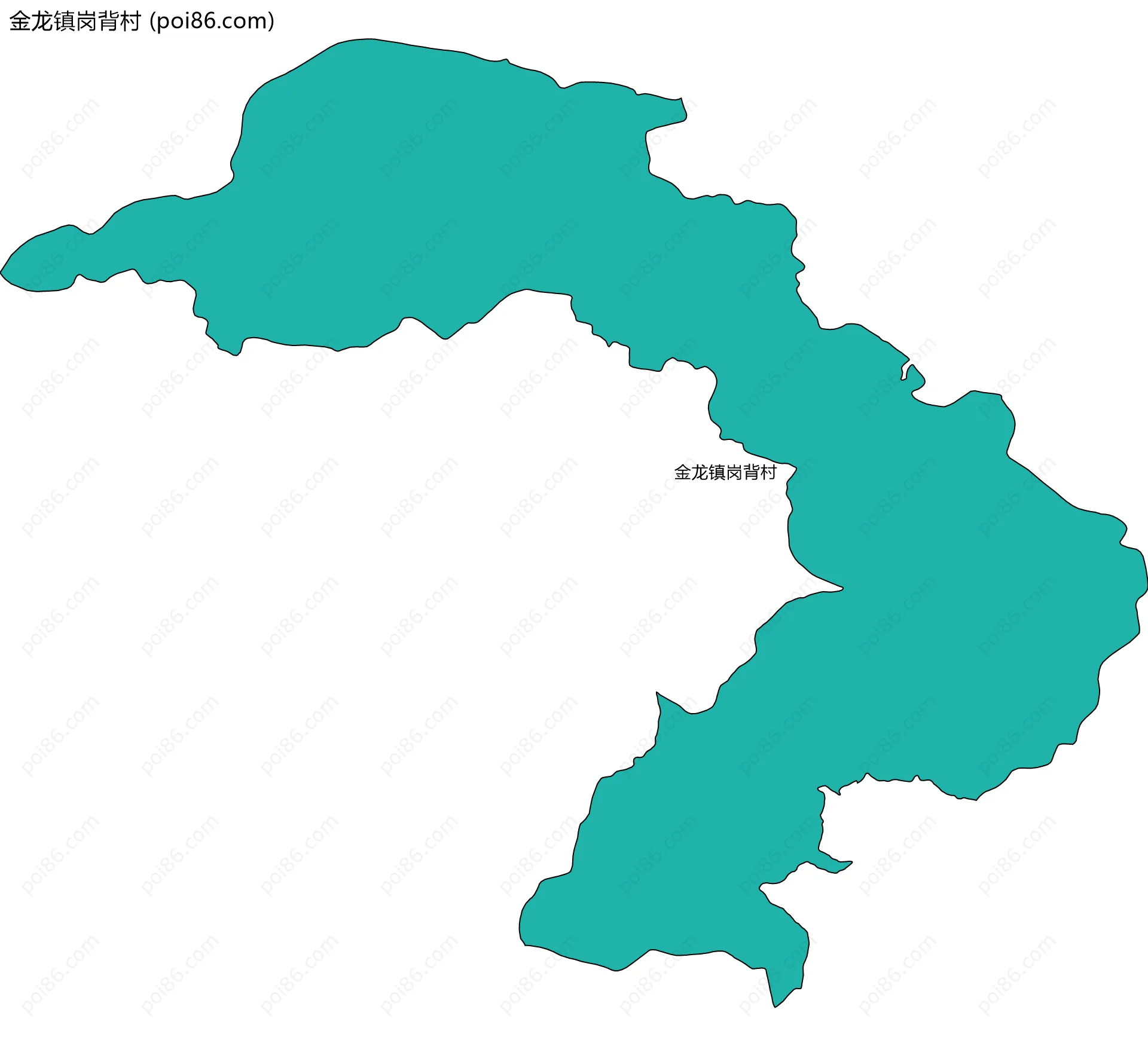 金龙镇岗背村边界地图