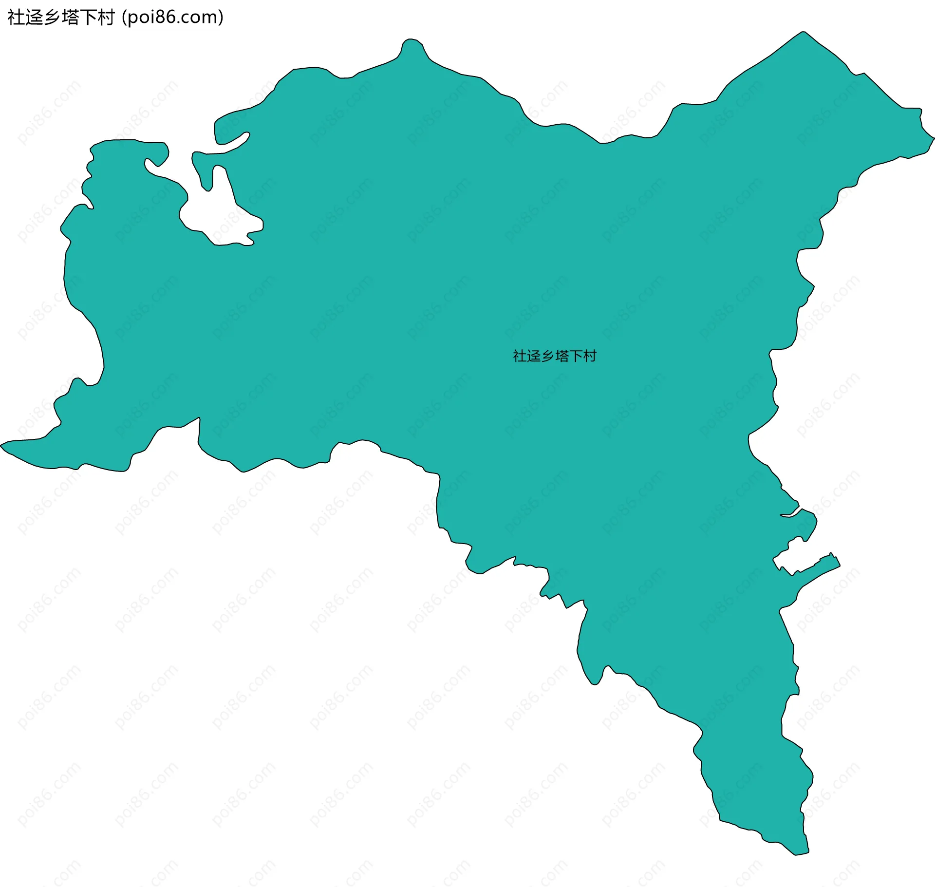 社迳乡塔下村边界地图