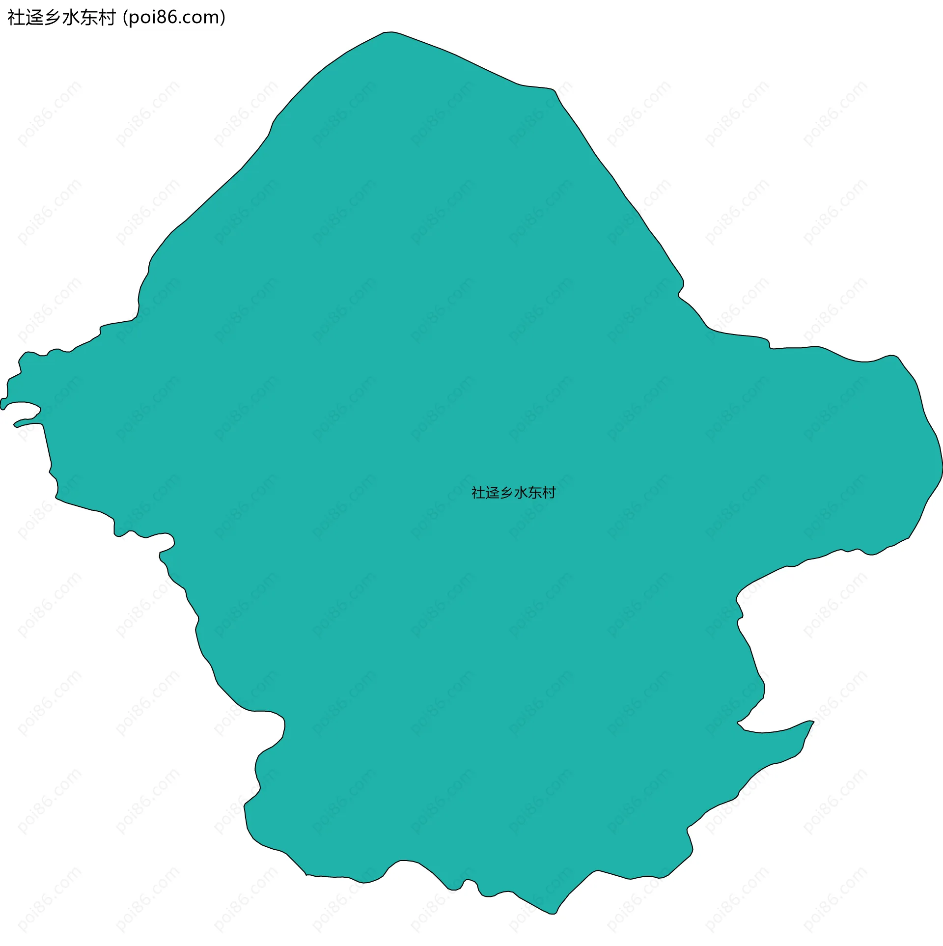 社迳乡水东村边界地图