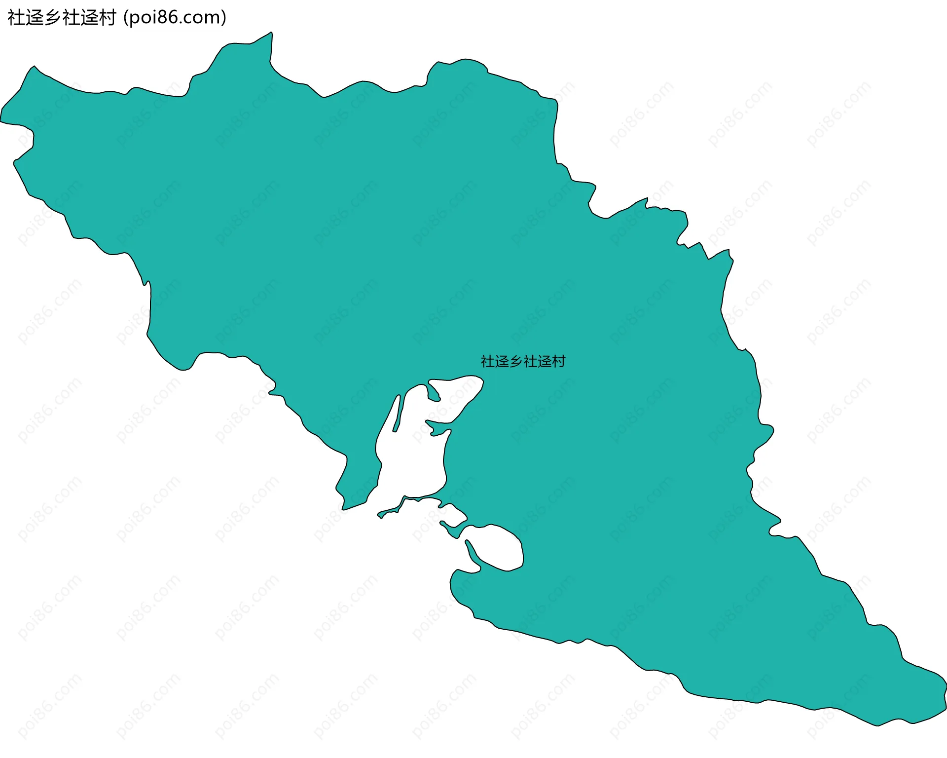 社迳乡社迳村边界地图