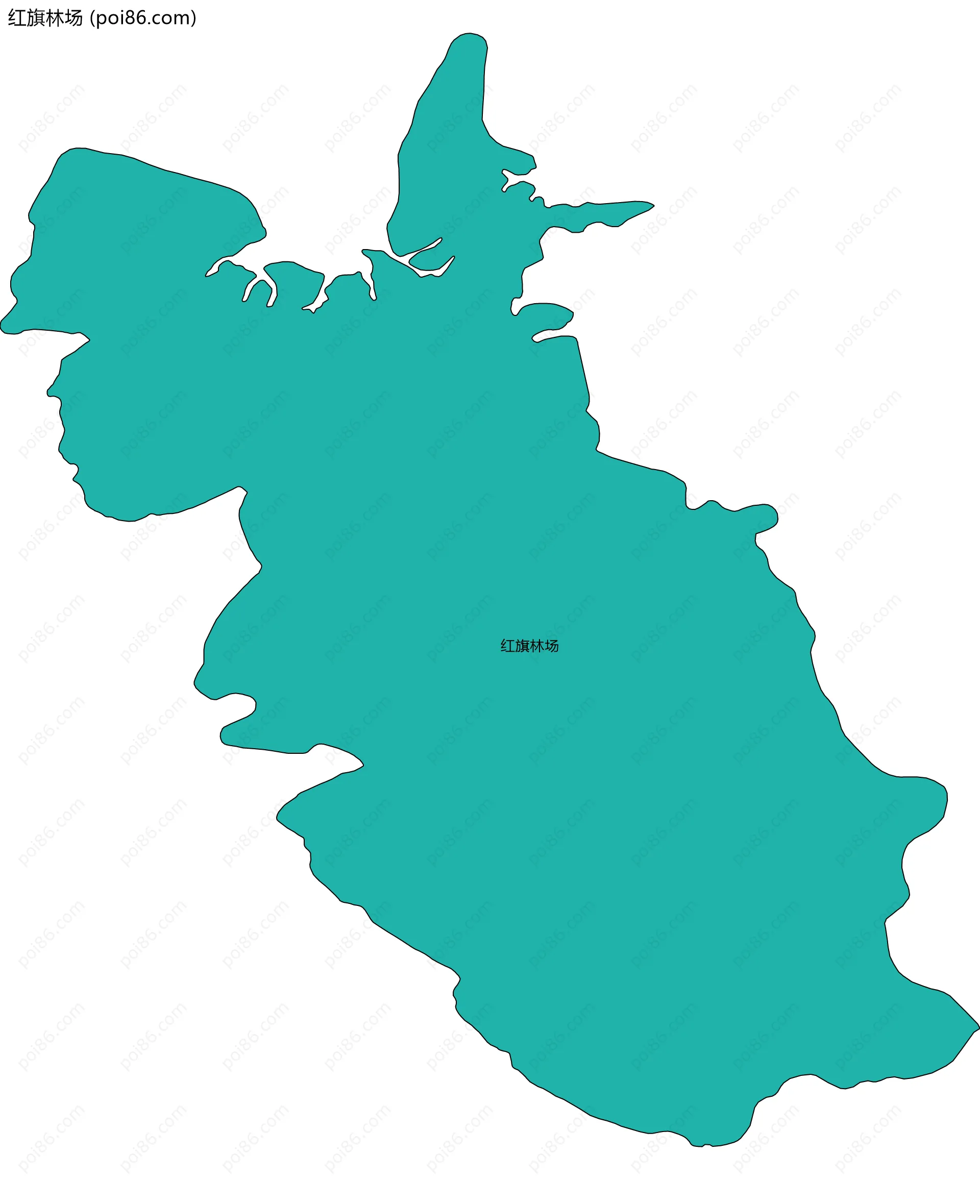 红旗林场边界地图