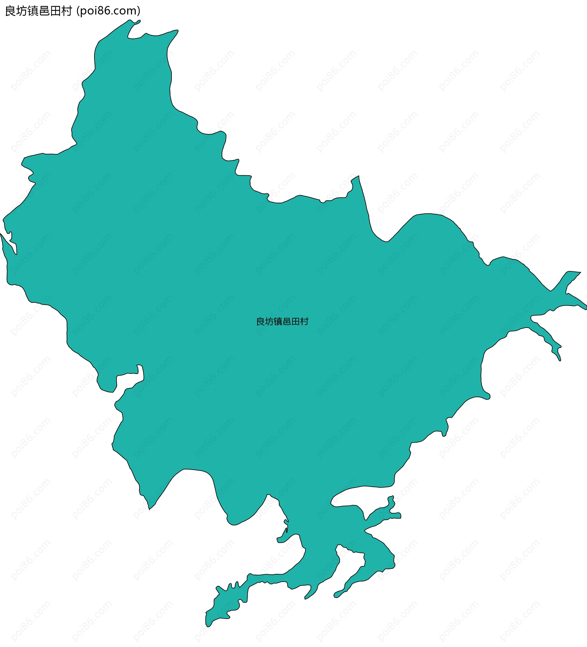 良坊镇邑田村边界地图