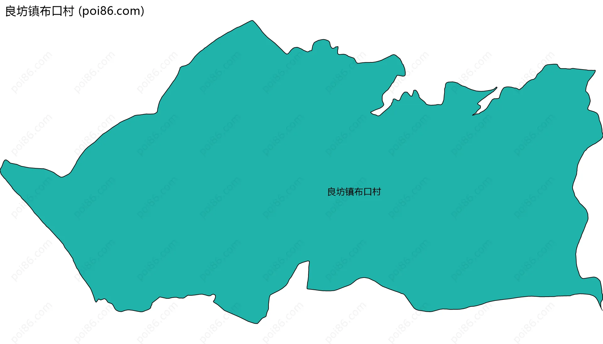 良坊镇布口村边界地图