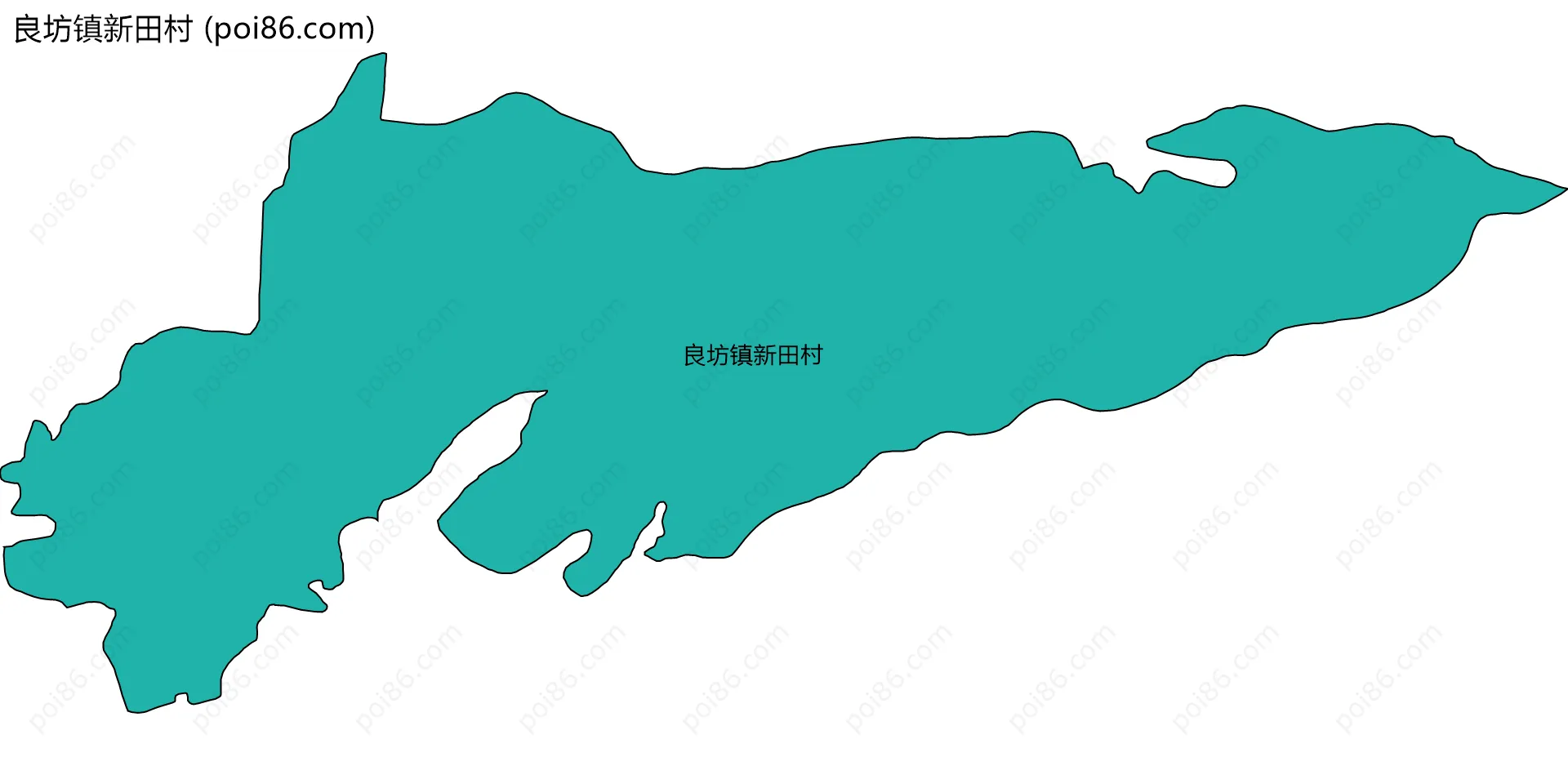良坊镇新田村边界地图