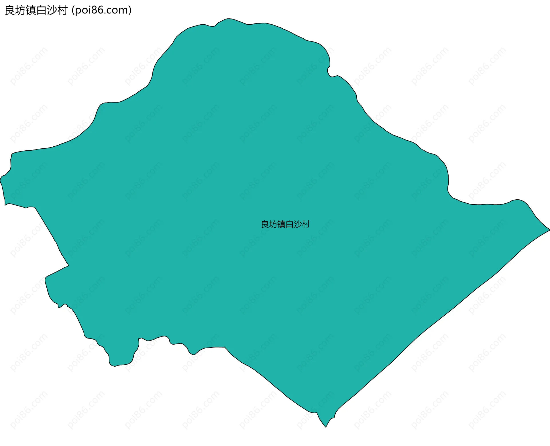 良坊镇白沙村边界地图