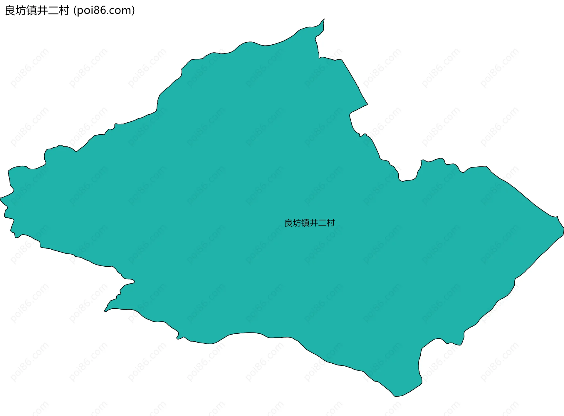 良坊镇井二村边界地图