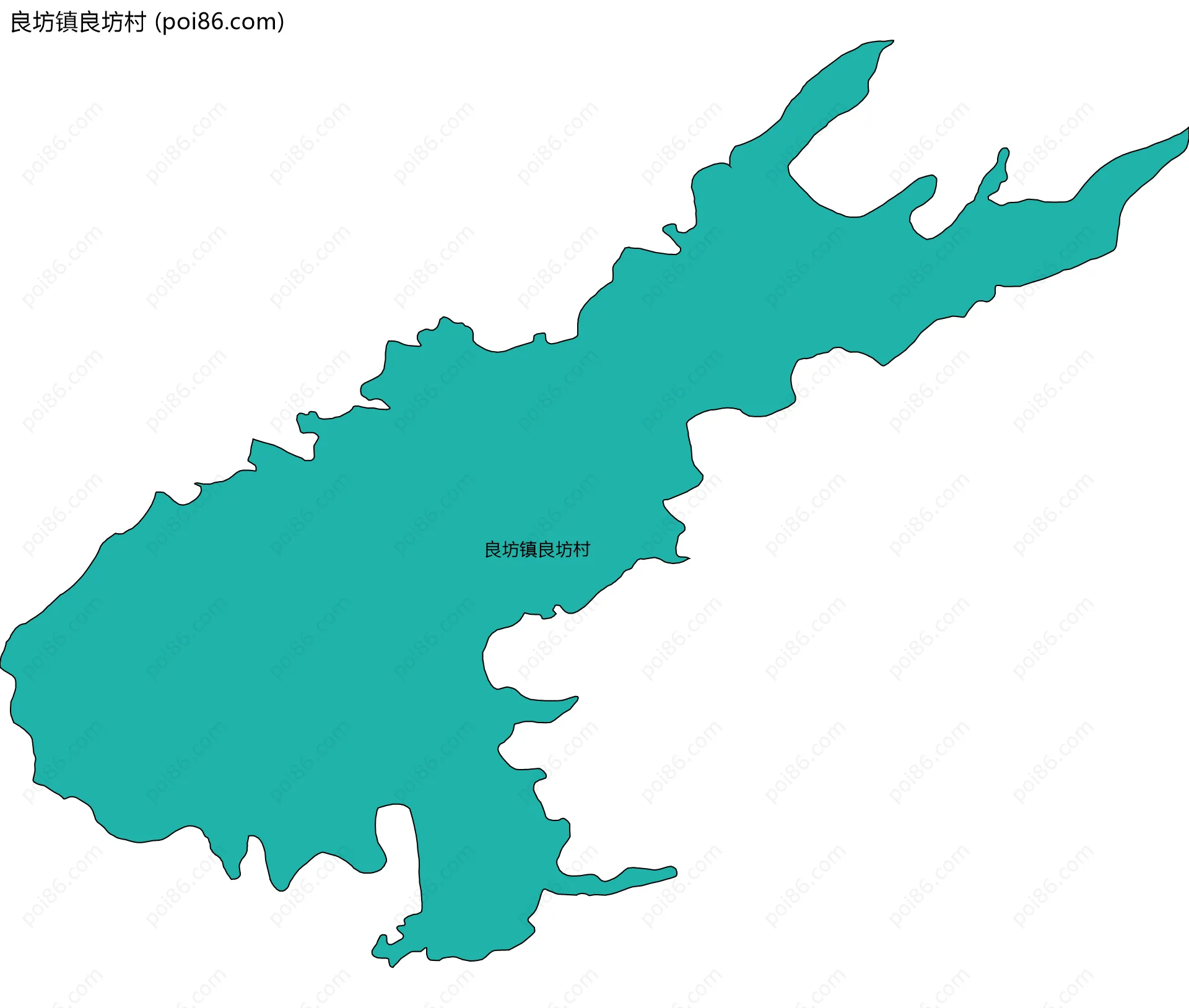 良坊镇良坊村边界地图