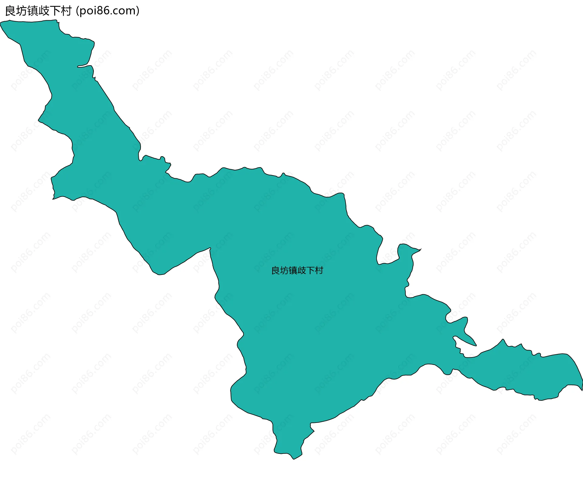 良坊镇歧下村边界地图