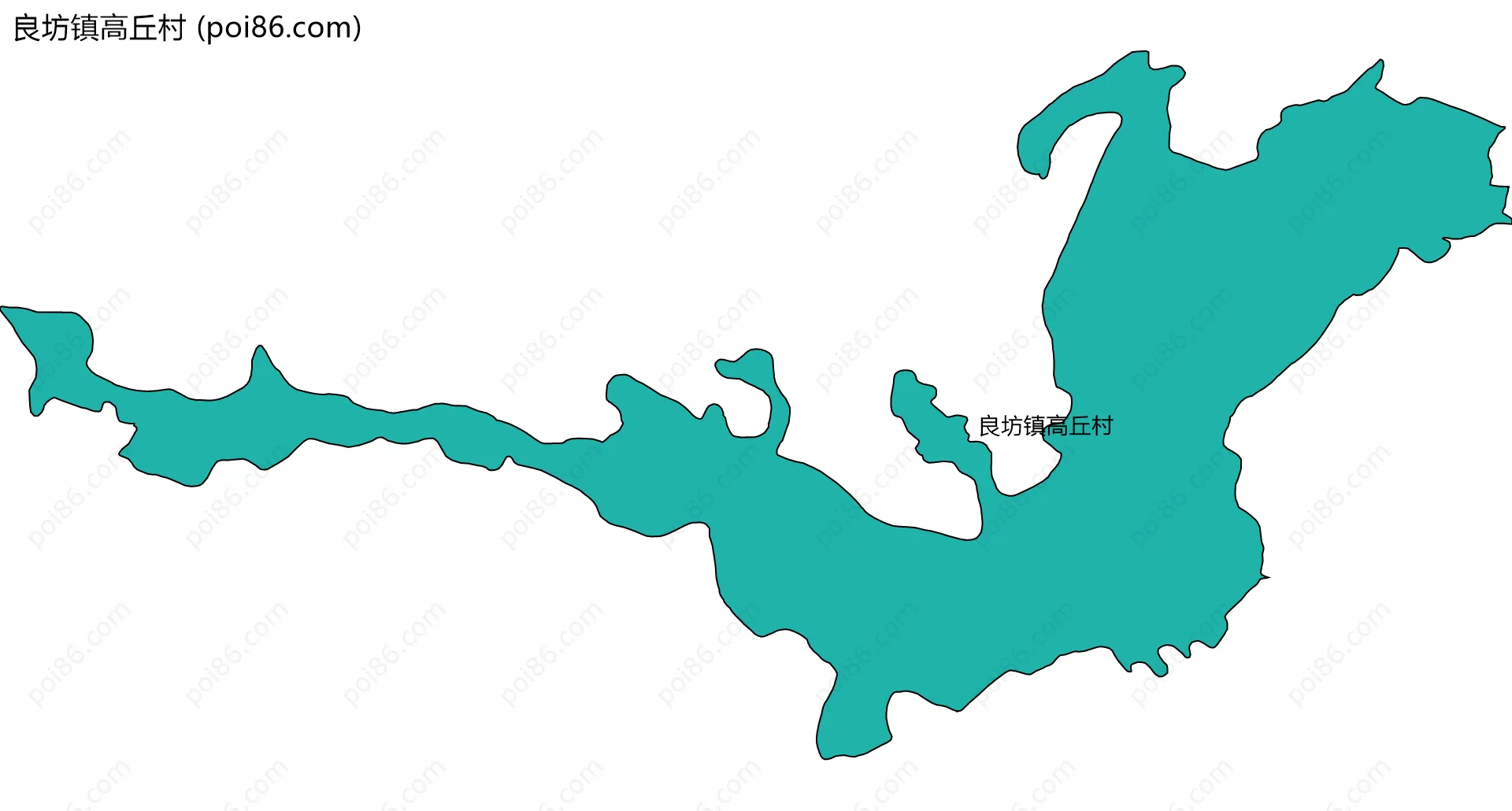 良坊镇高丘村边界地图