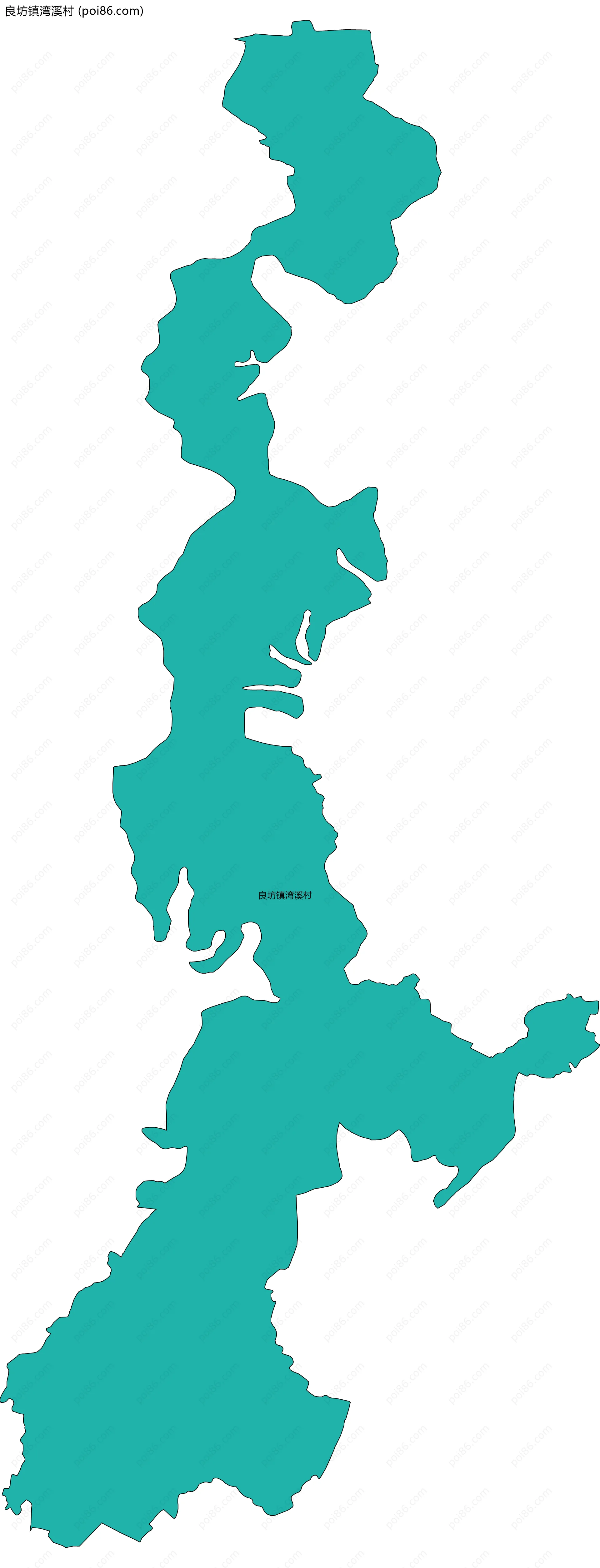 良坊镇湾溪村边界地图