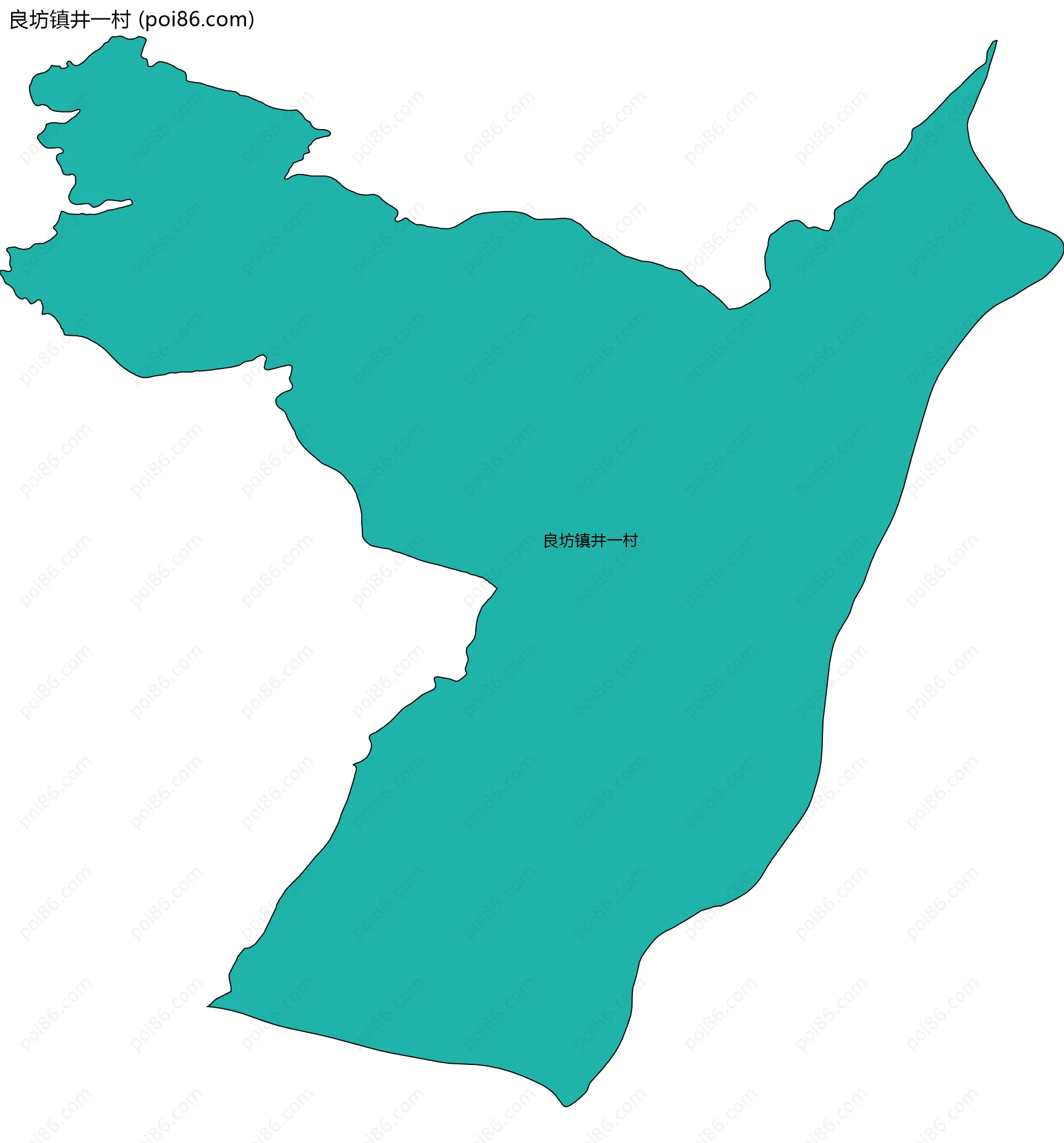 良坊镇井一村边界地图