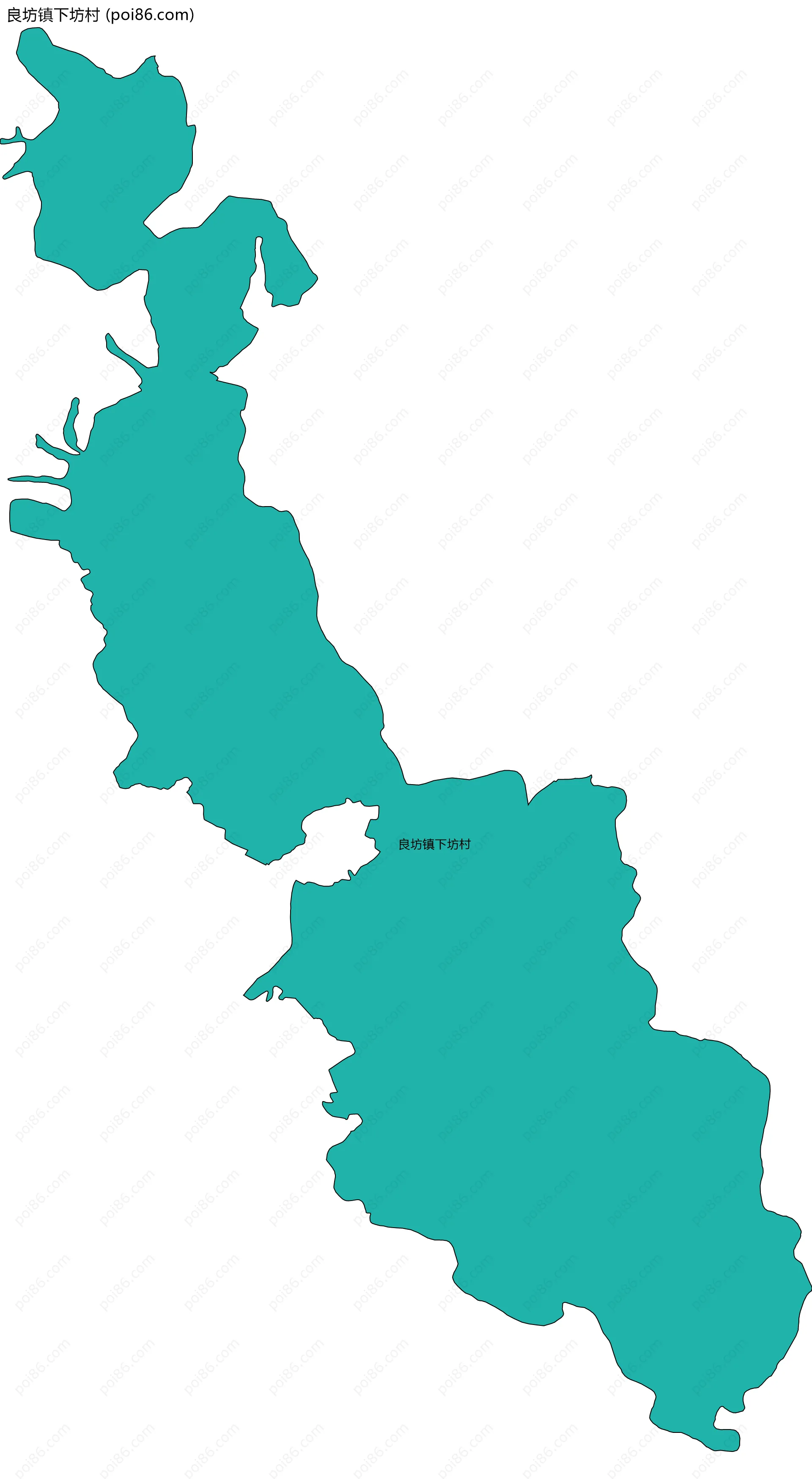 良坊镇下坊村边界地图