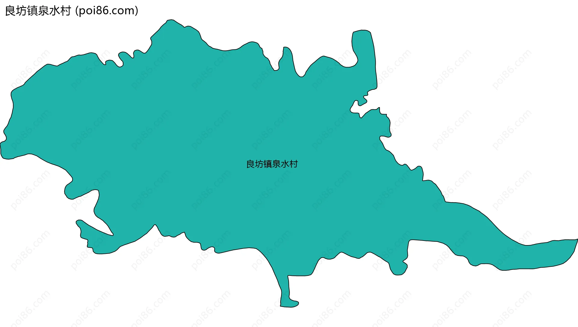 良坊镇泉水村边界地图