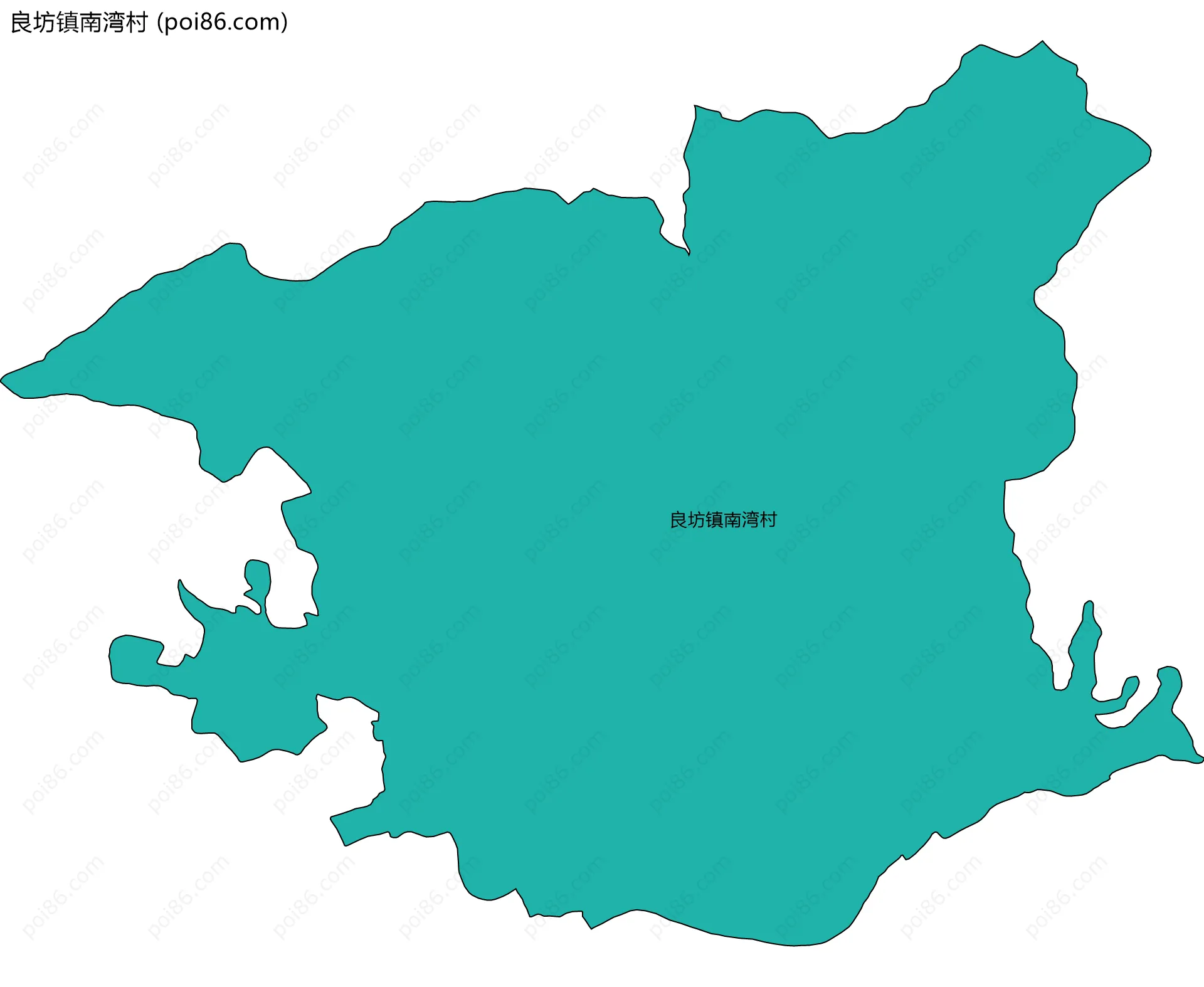 良坊镇南湾村边界地图