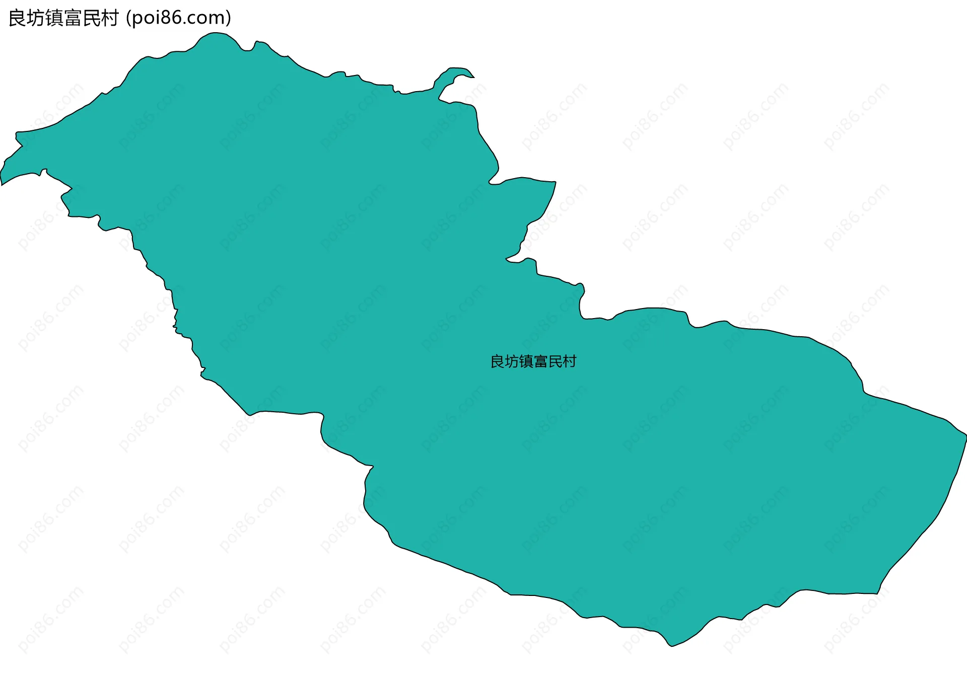 良坊镇富民村边界地图