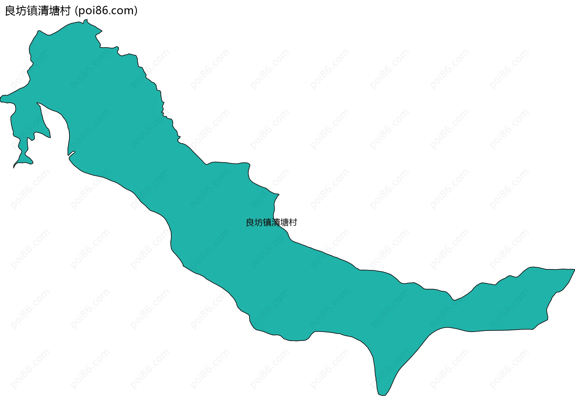 良坊镇清塘村边界地图