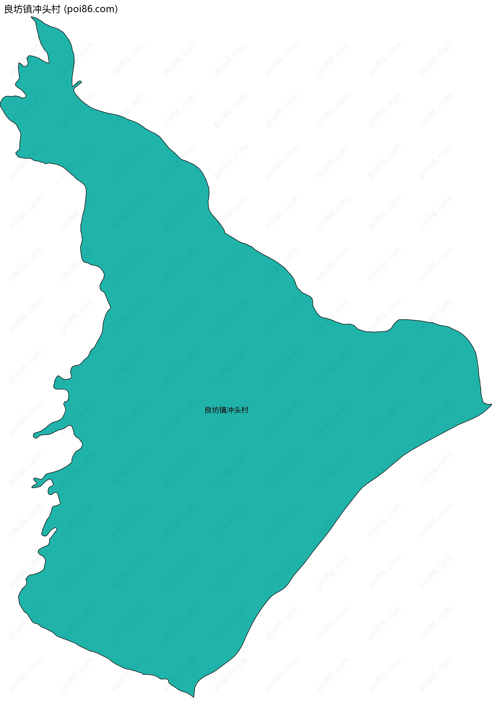 良坊镇冲头村边界地图