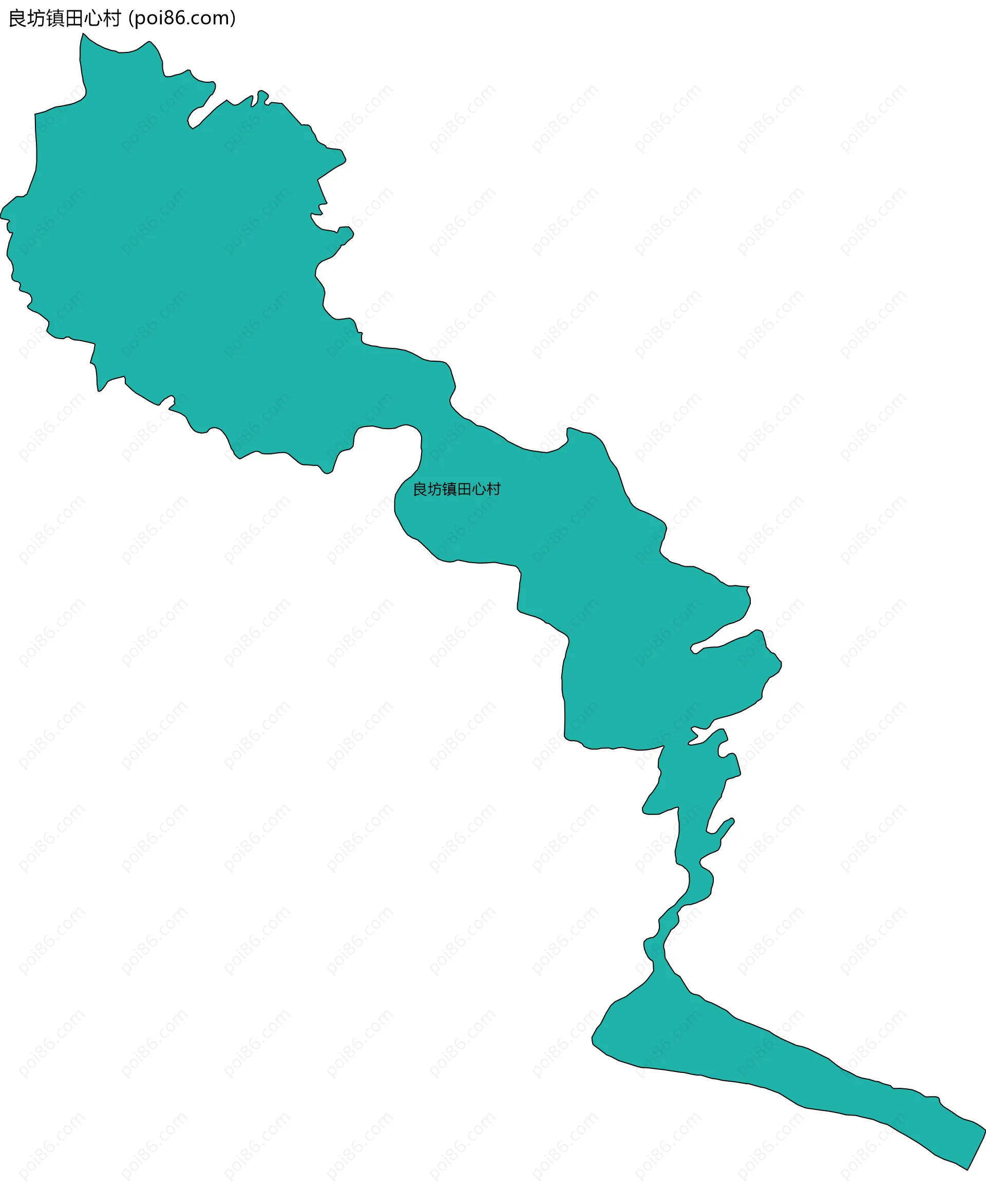 良坊镇田心村边界地图
