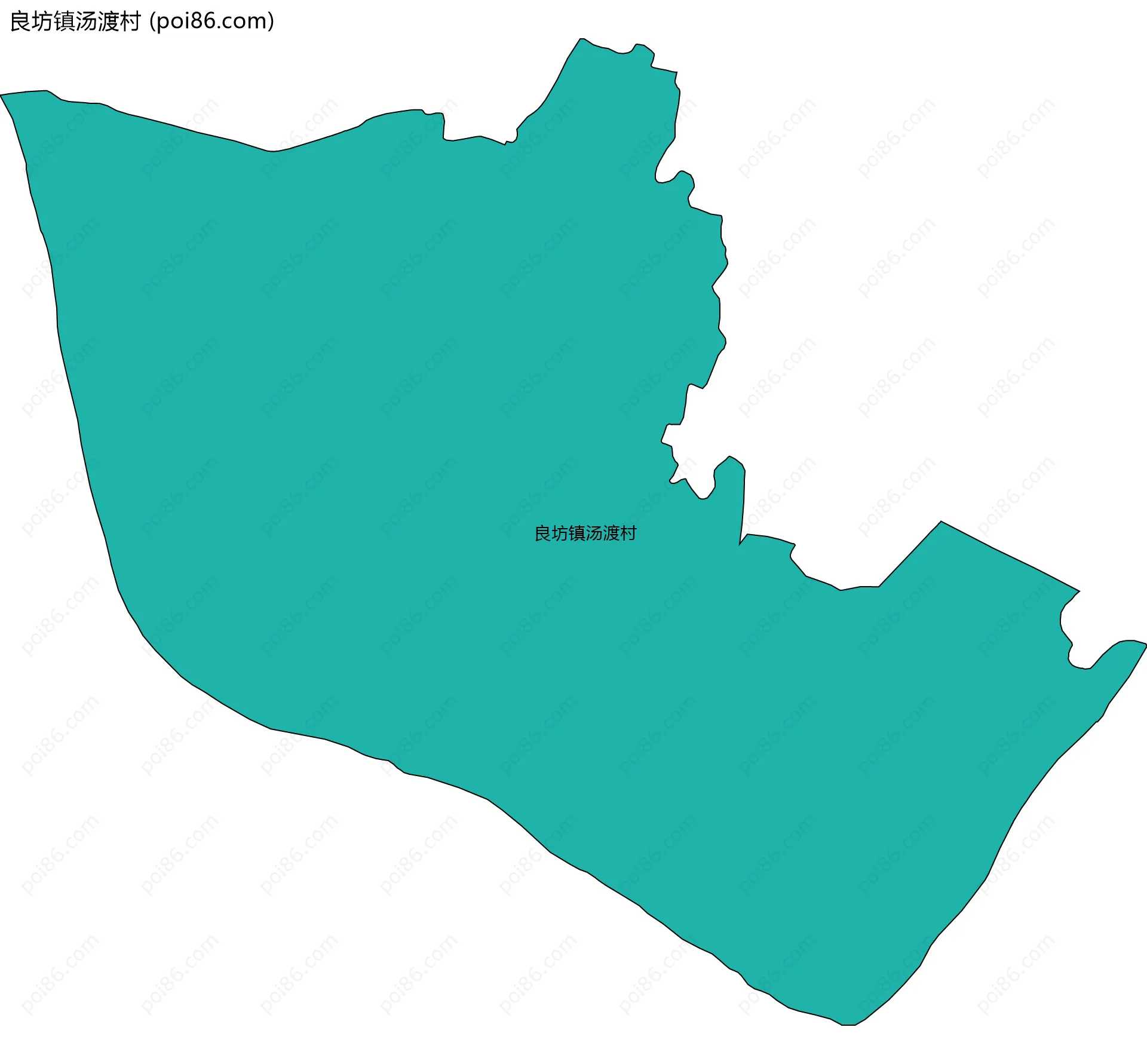 良坊镇汤渡村边界地图