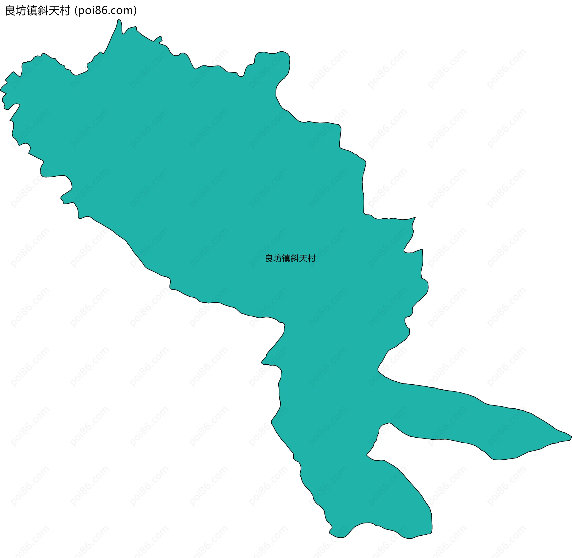 良坊镇斜天村边界地图