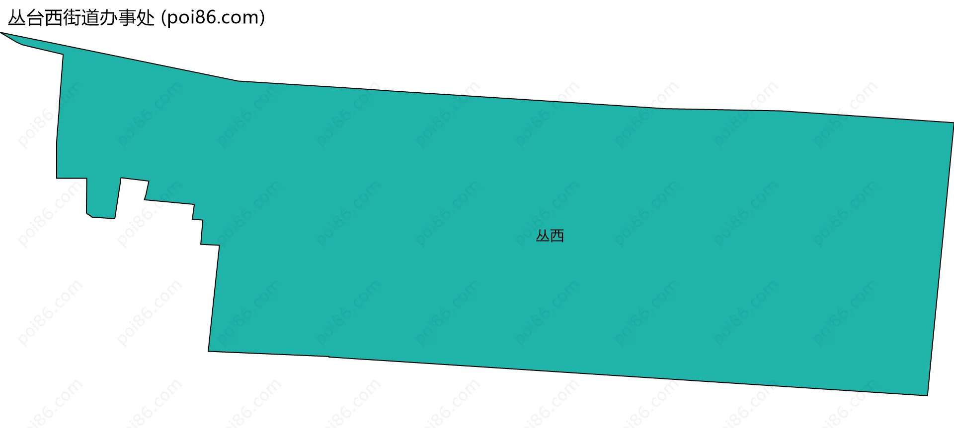 丛台西街道办事处边界地图(五级行政区划)