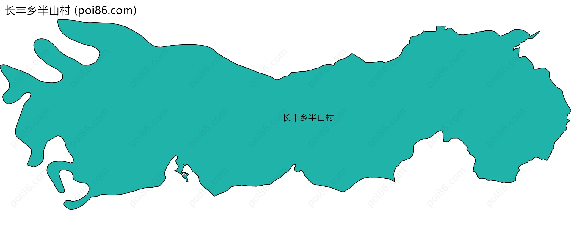 长丰乡半山村边界地图