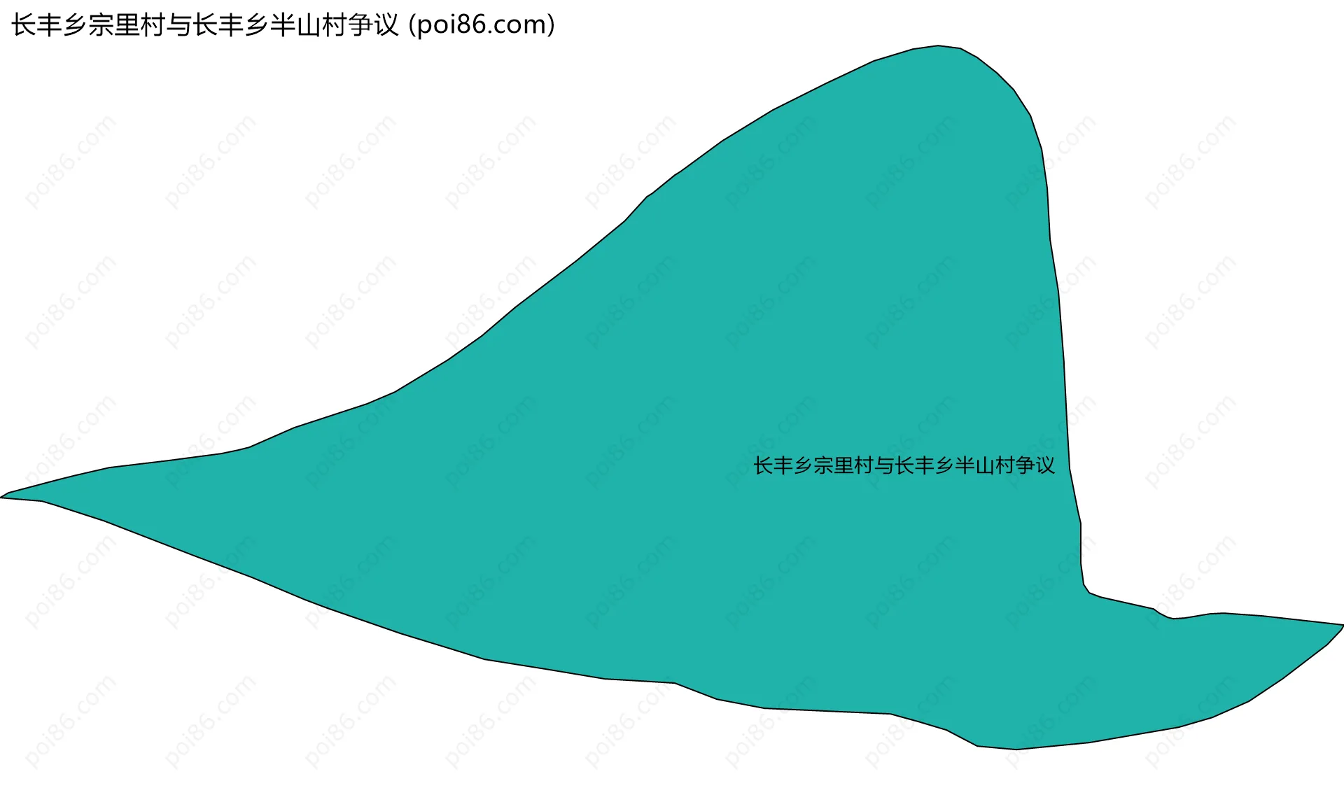 长丰乡宗里村与长丰乡半山村争议边界地图