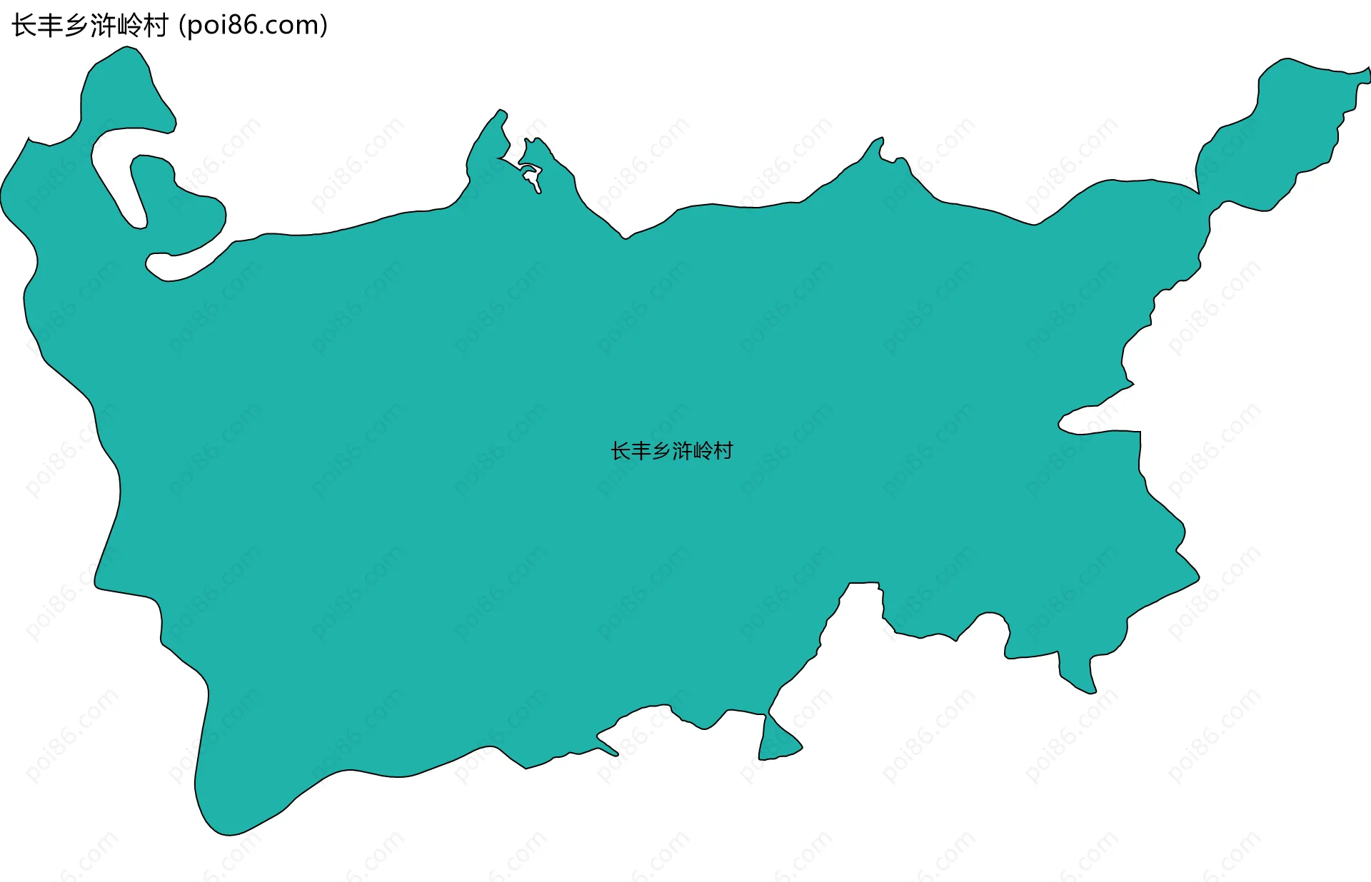 长丰乡浒岭村边界地图