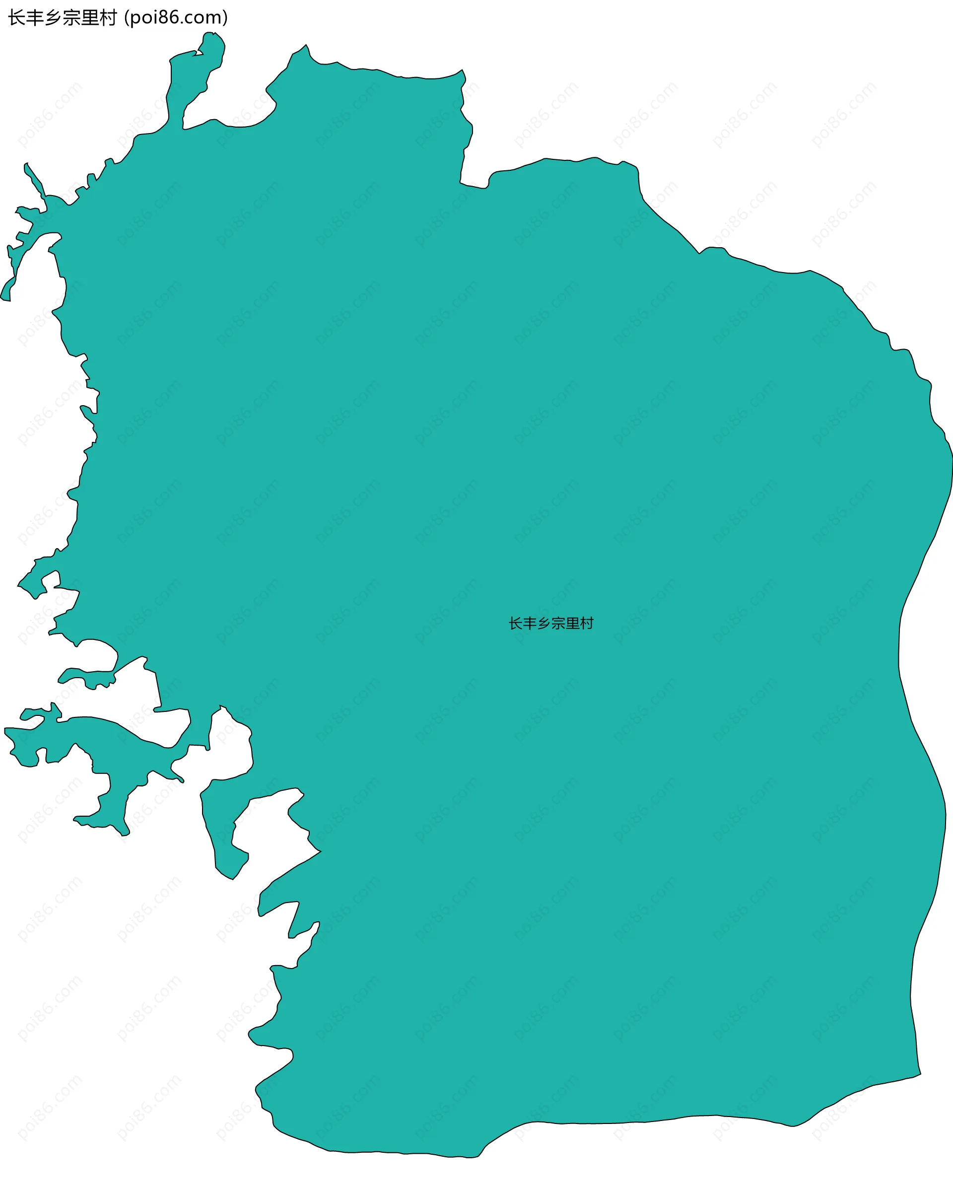 长丰乡宗里村边界地图