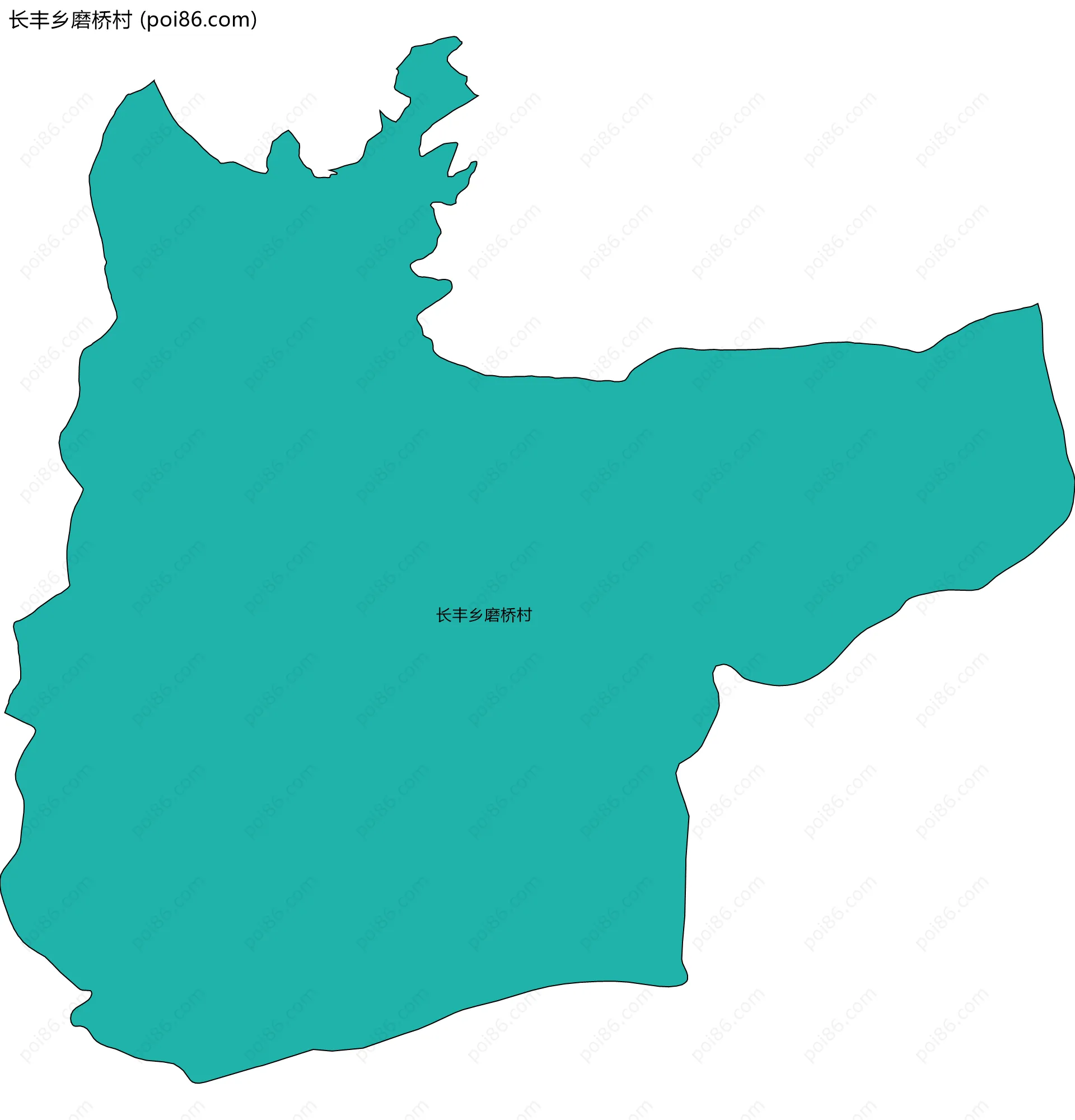 长丰乡磨桥村边界地图