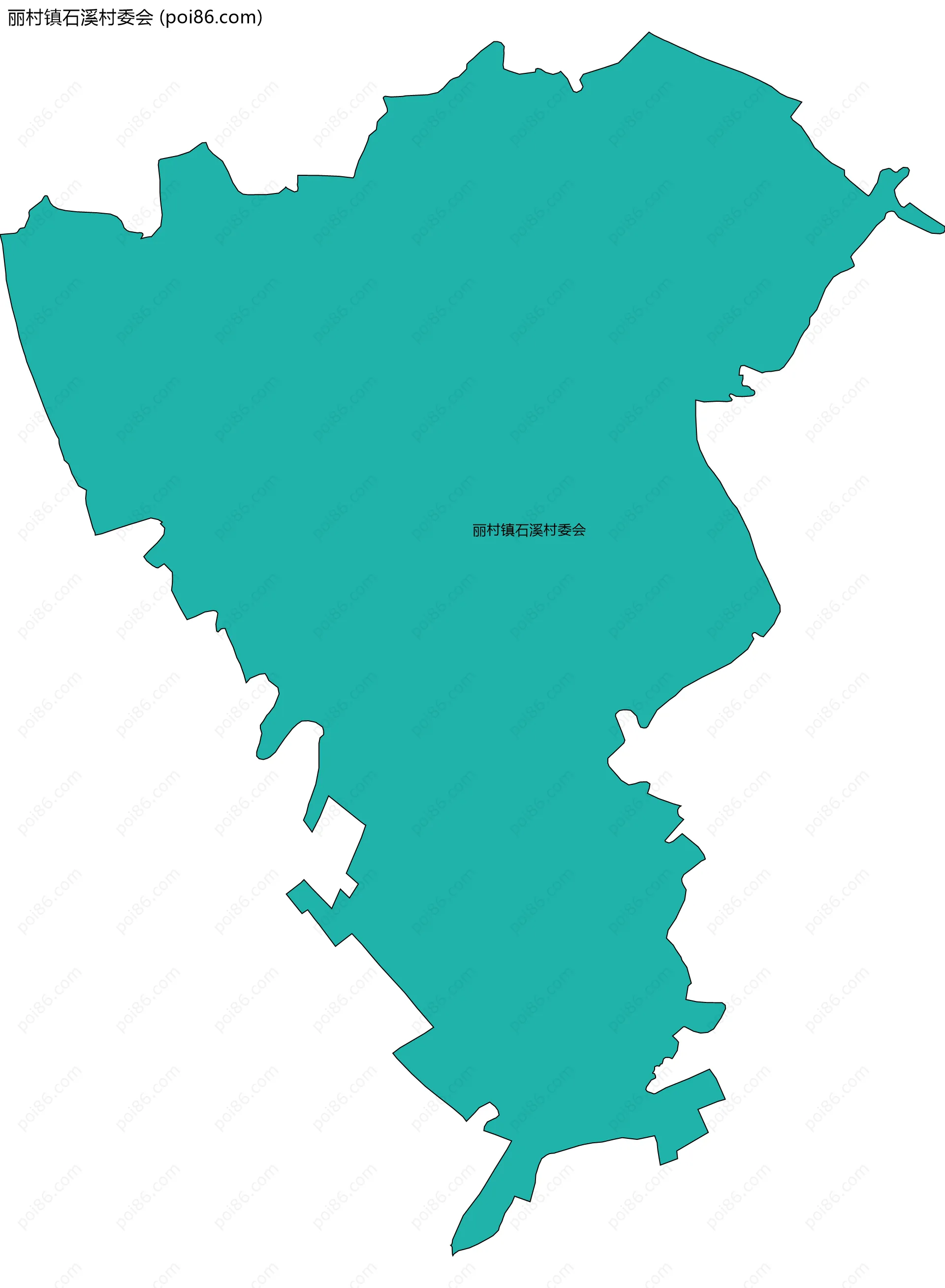 丽村镇石溪村委会边界地图